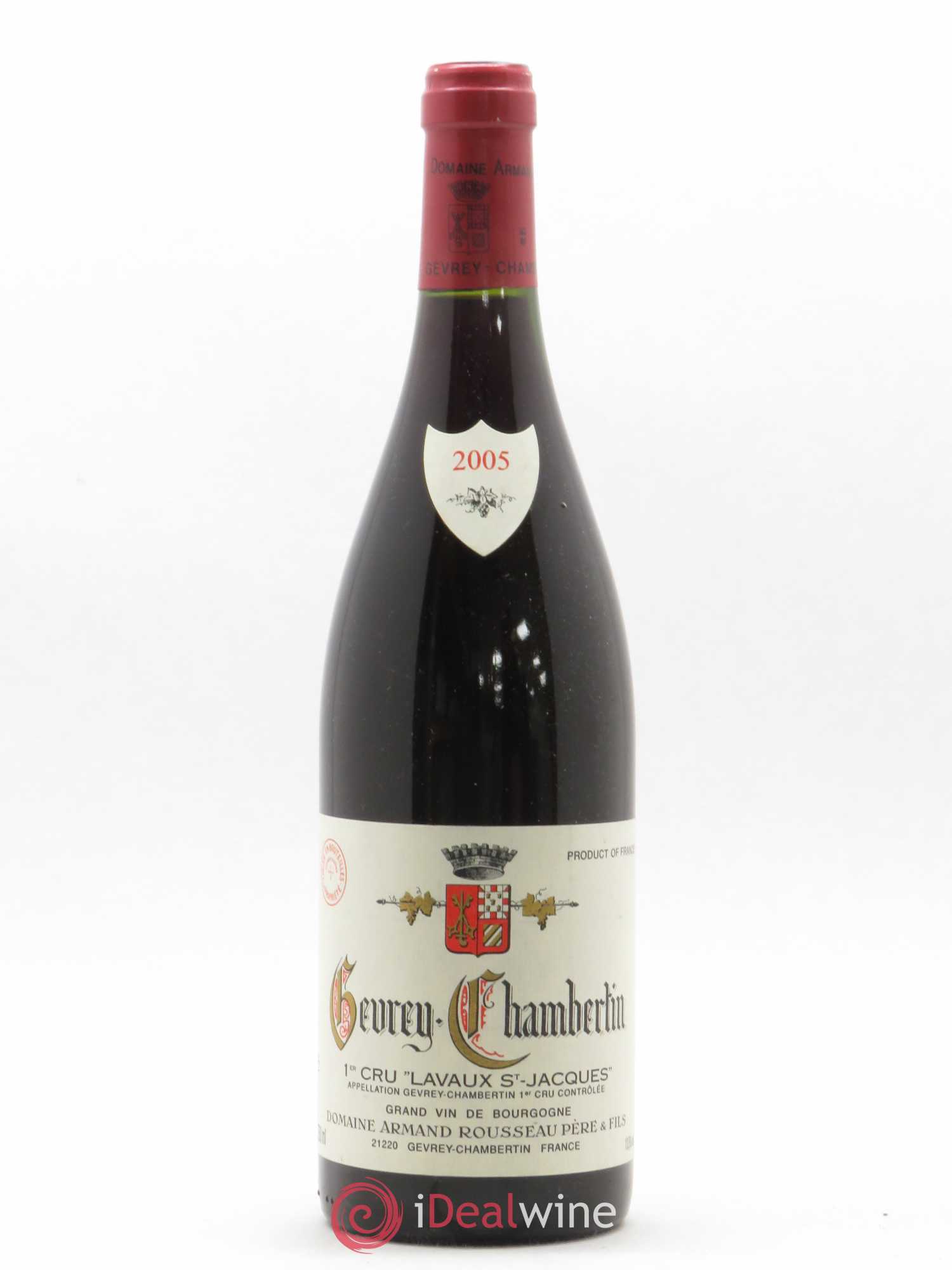 Gevrey-Chambertin 1er Cru Lavaux Saint Jacques Armand Rousseau (Domaine) 2005 - Lot de 1 bouteille - 0