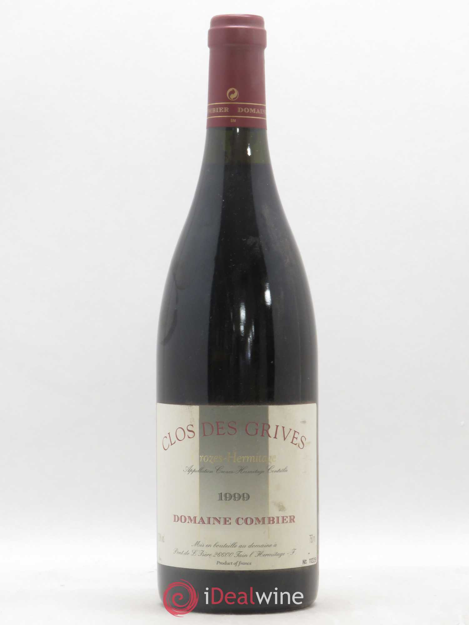 Crozes-Hermitage Clos des Grives Combier 1999 - Lot de 1 bouteille - 0