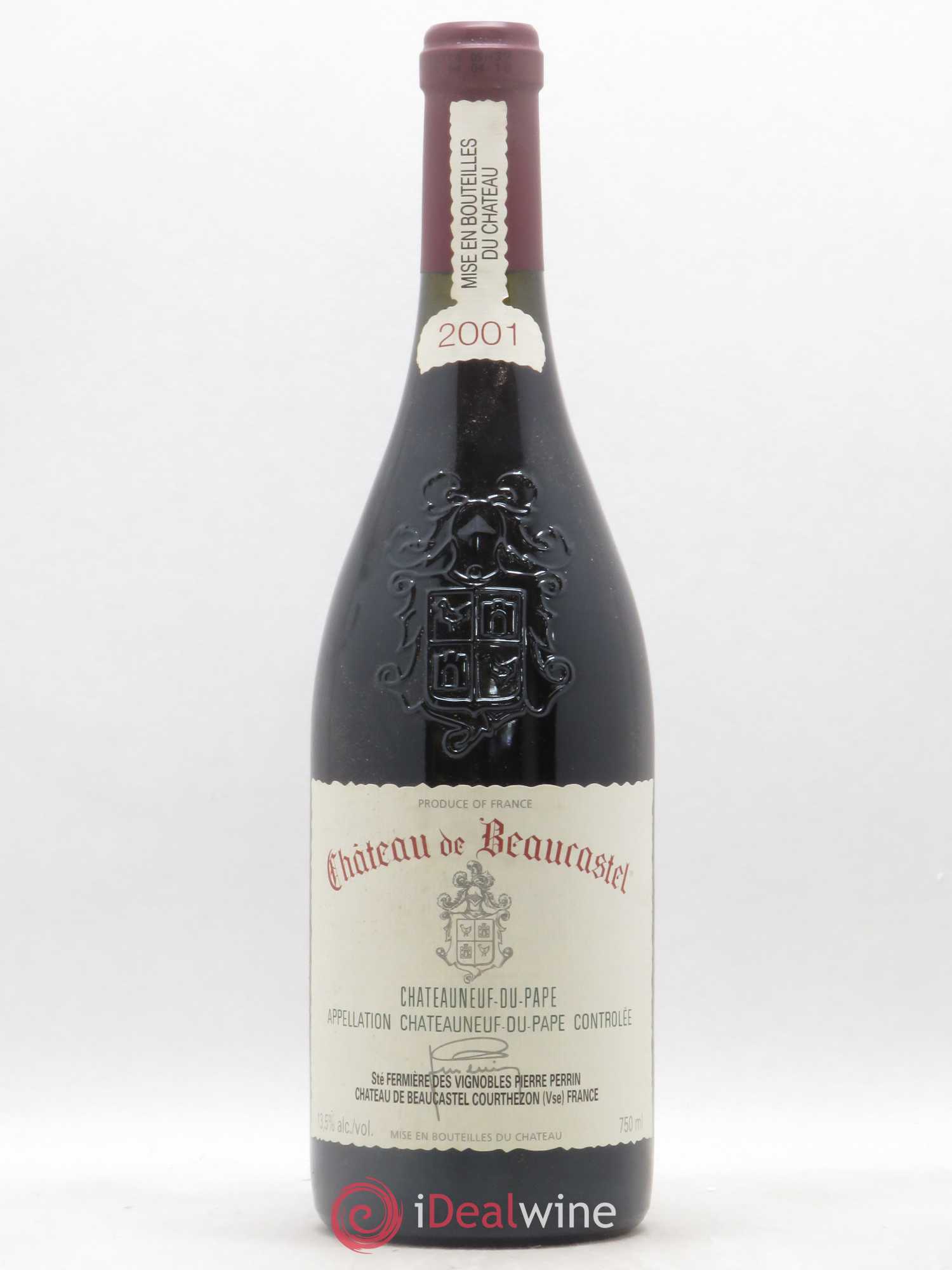 Châteauneuf-du-Pape Château de Beaucastel Famille Perrin 2001 - Lot de 1 bouteille - 0