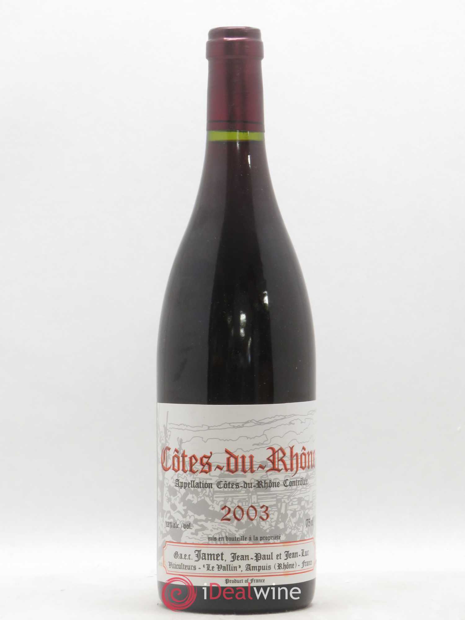 Côtes-du-Rhône Jamet (Domaine) 2003 - Lot de 1 bouteille - 0