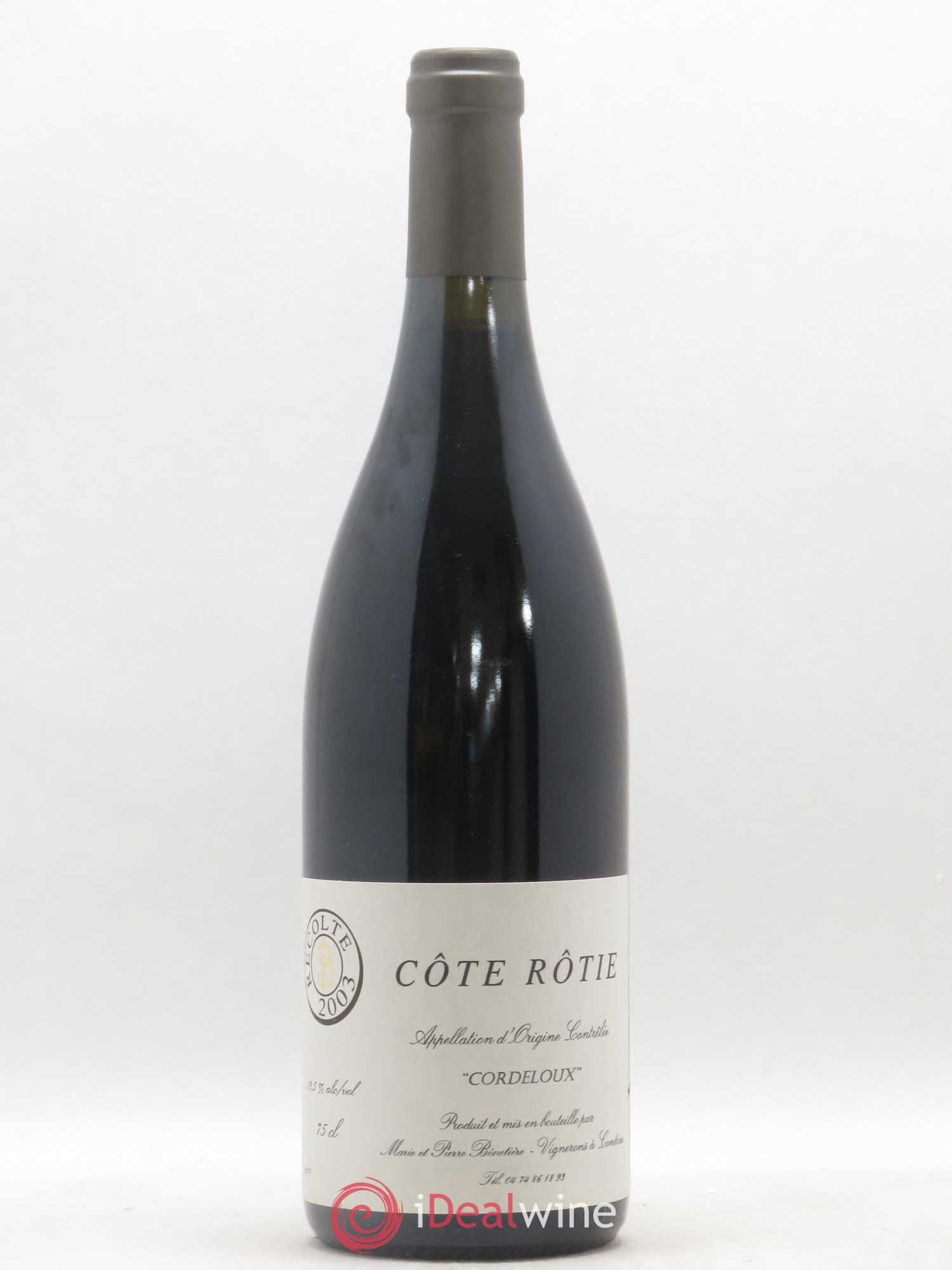 Côte-Rôtie Cordeloux Marie et Pierre Bénetière (Domaine) 2003 - Lot de 1 bouteille - 0