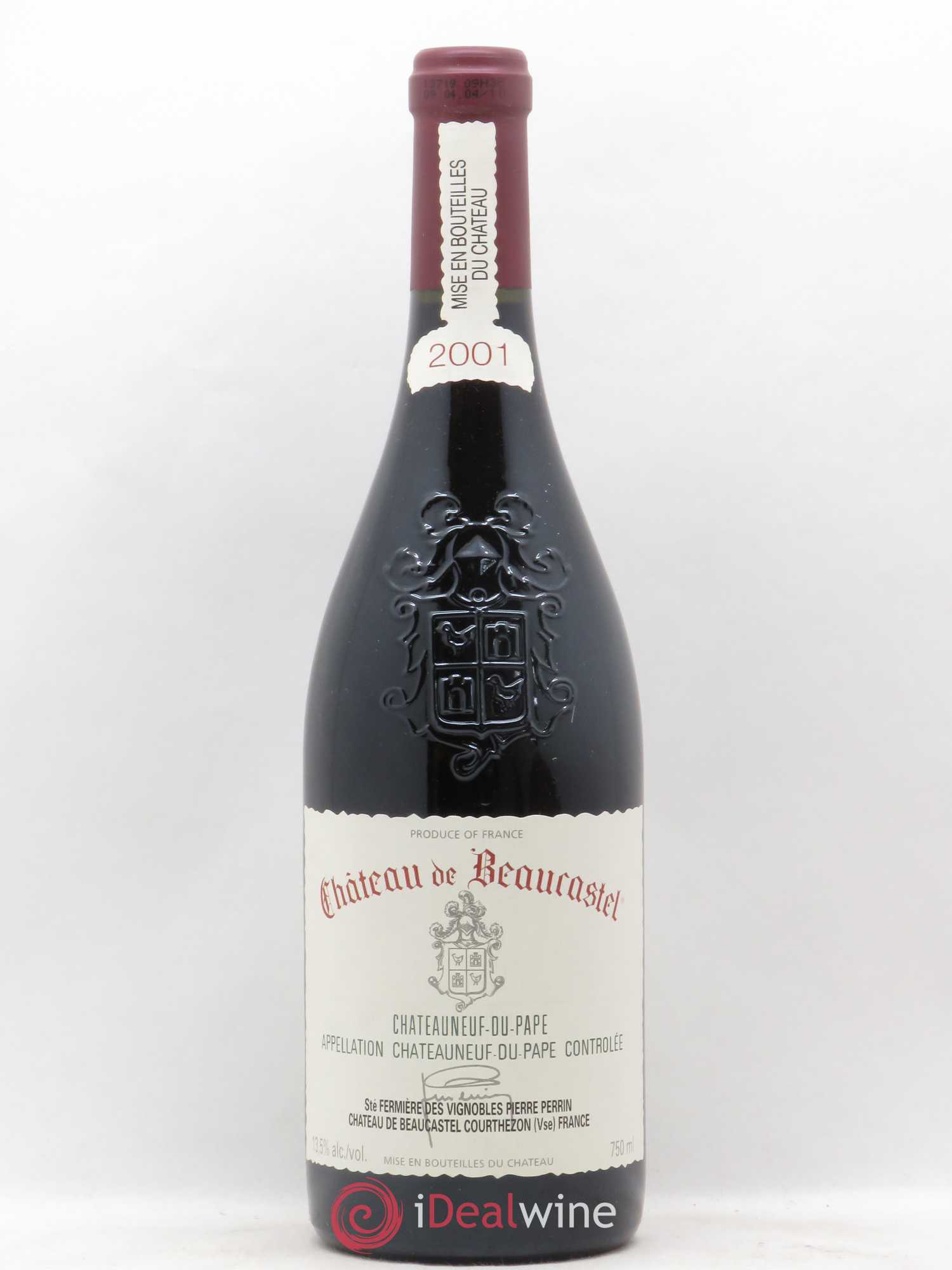 Châteauneuf-du-Pape Château de Beaucastel Famille Perrin 2001 - Lot de 1 bouteille - 0