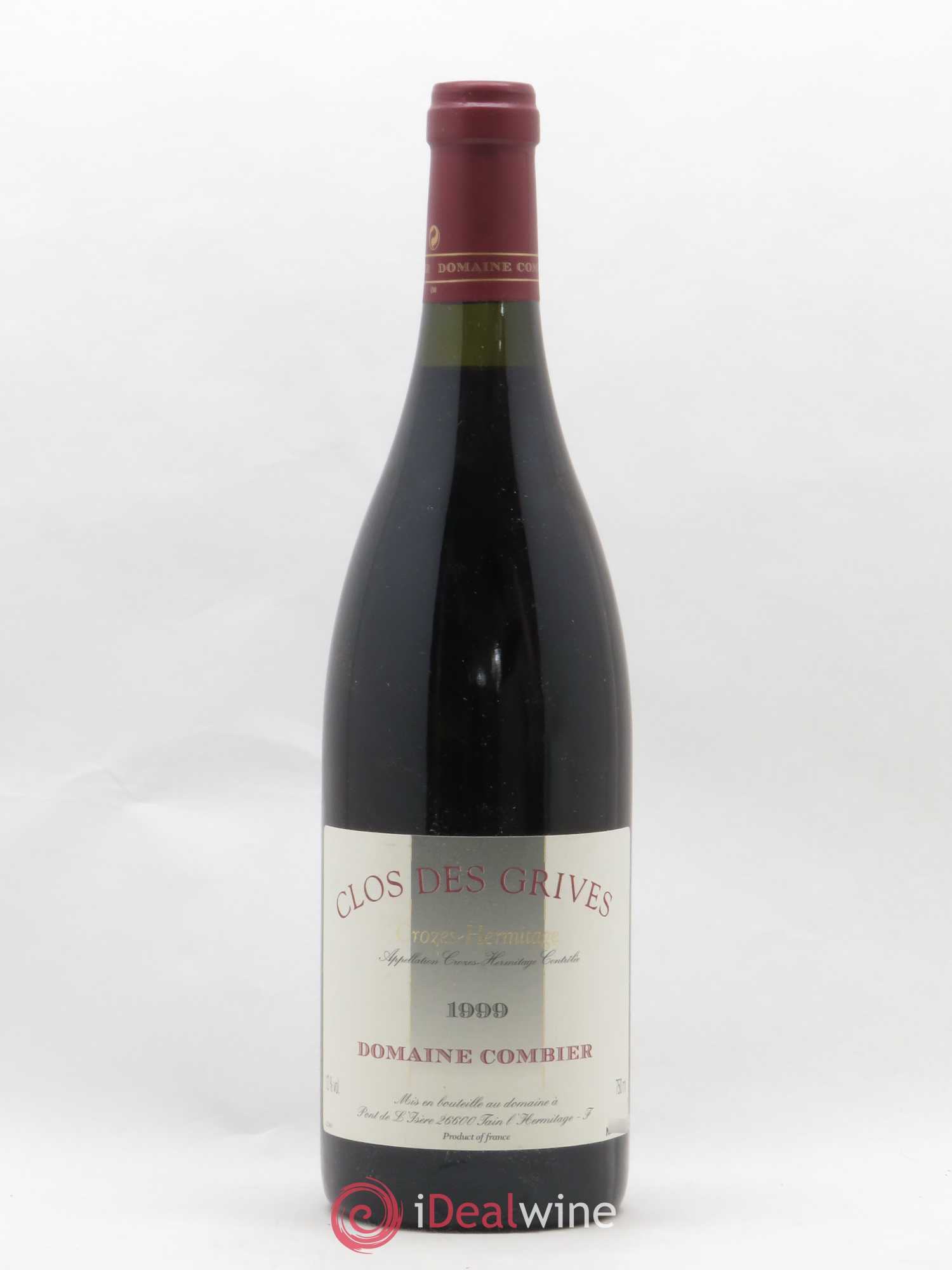 Crozes-Hermitage Clos des Grives Combier 1999 - Lot de 1 bouteille - 0