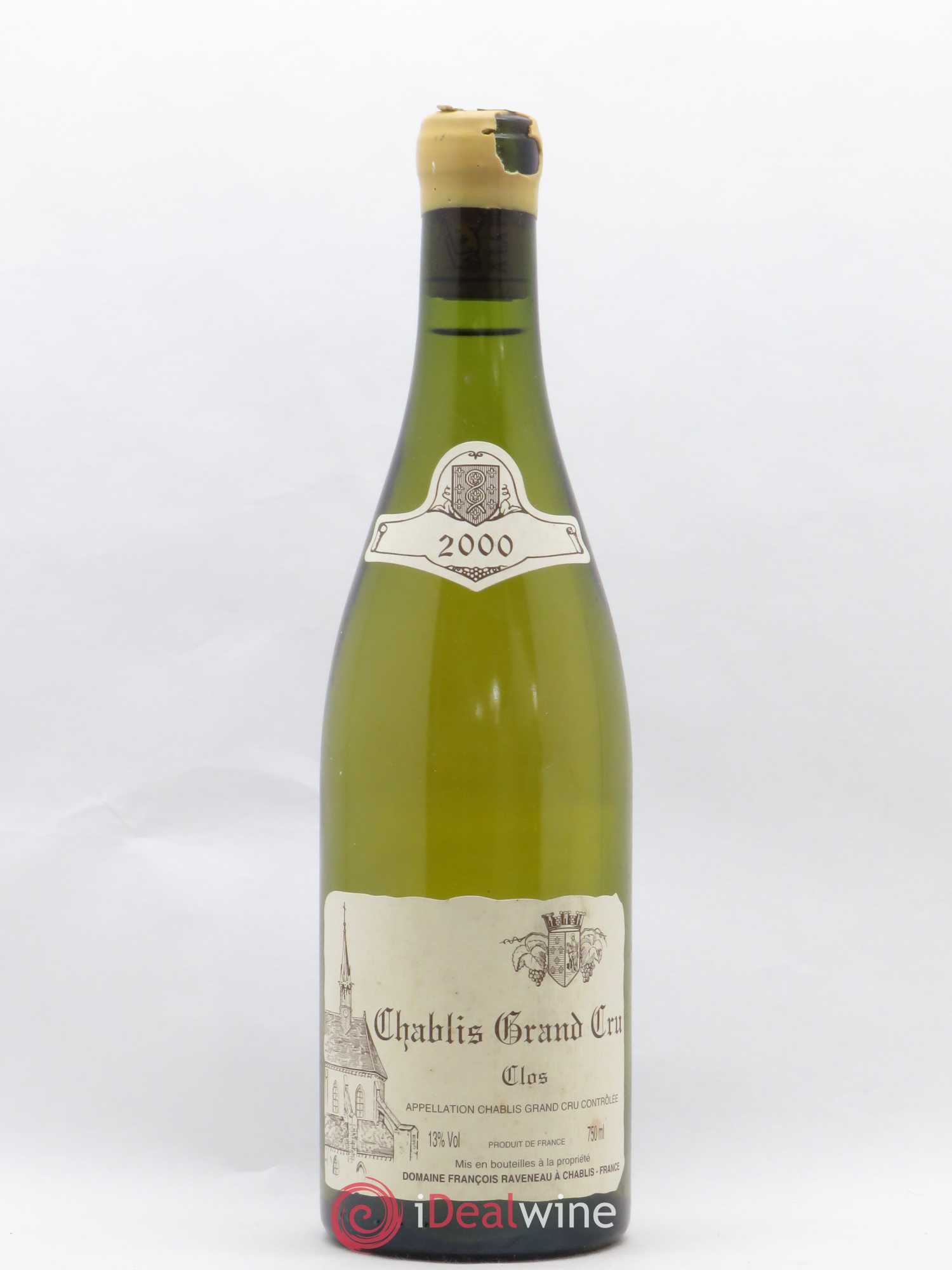 Chablis Grand Cru Clos Raveneau (Domaine) 2000 - Lot de 1 bouteille - 0