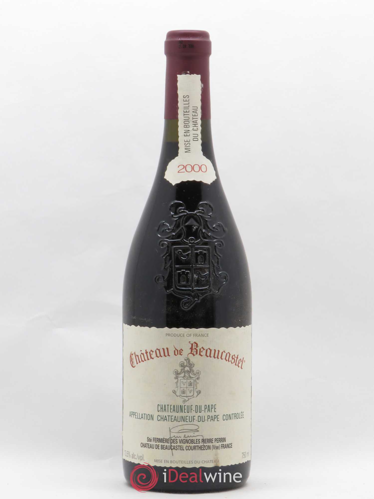 Châteauneuf-du-Pape Château de Beaucastel Famille Perrin 2000 - Lot de 1 bouteille - 0