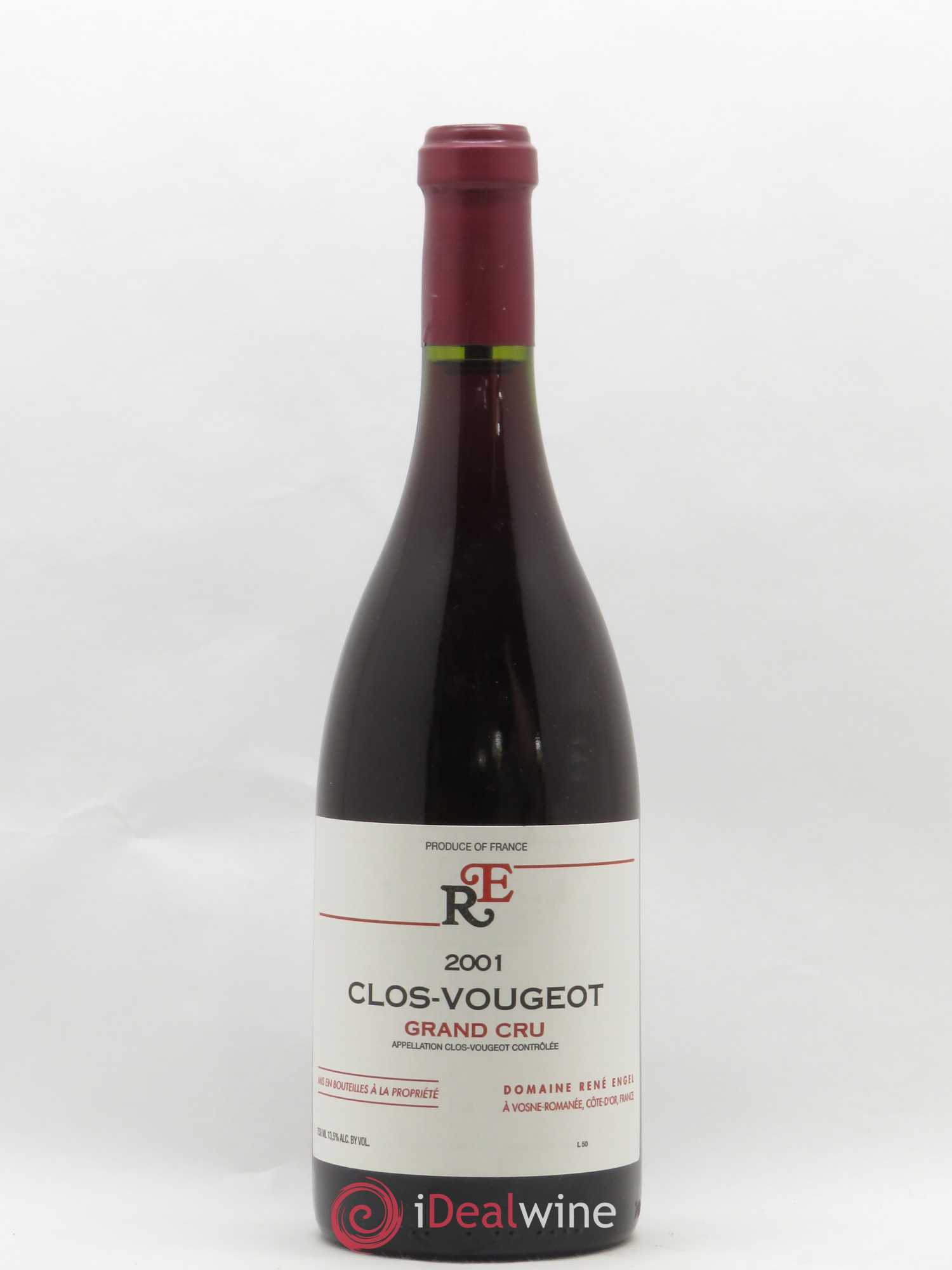 Clos de Vougeot Grand Cru Domaine René Engel - Domaine Eugénie 2001 - Lot de 1 bouteille - 0