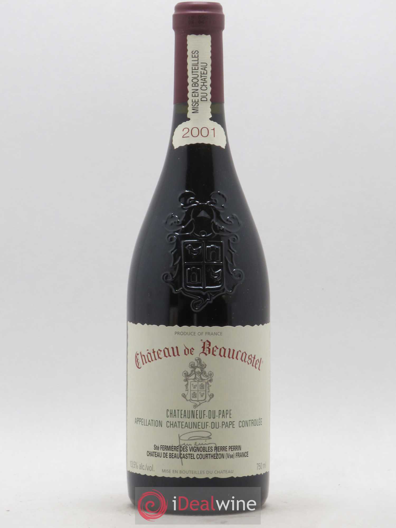 Châteauneuf-du-Pape Château de Beaucastel Famille Perrin 2001 - Lot de 1 bouteille - 0