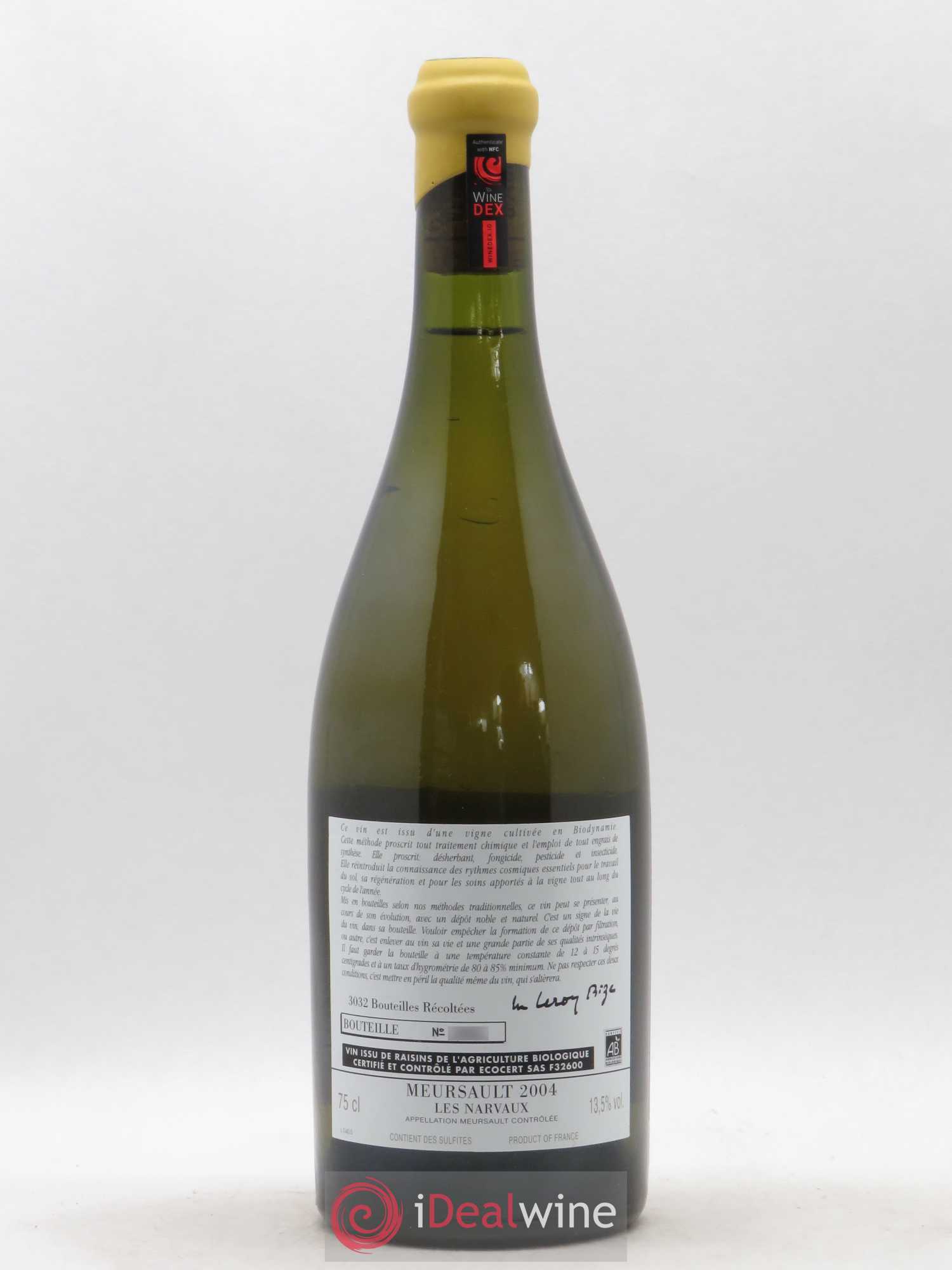 Meursault Les Narvaux d'Auvenay (Domaine) 2004 - Lot de 1 bouteille - 1