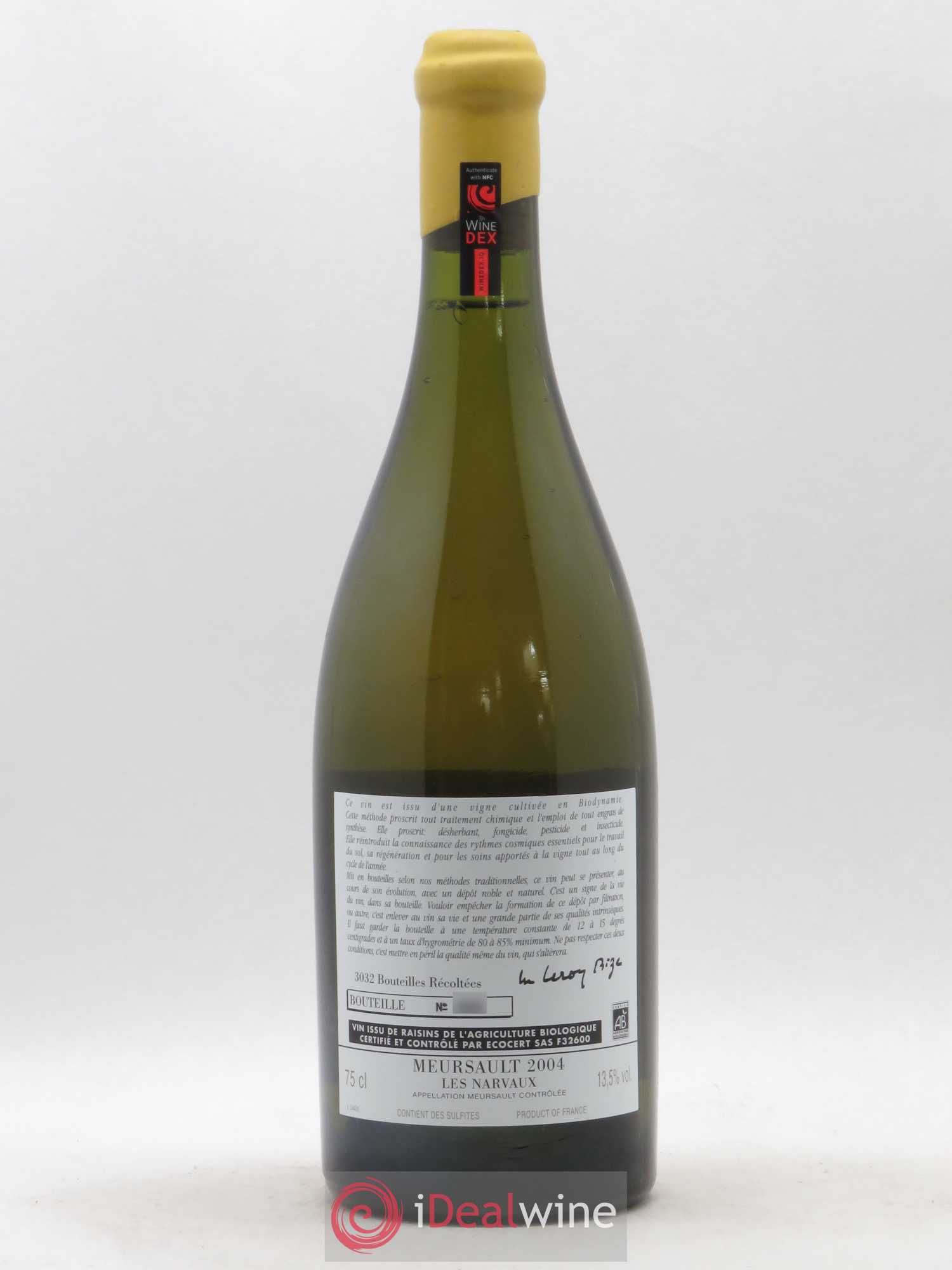 Meursault Les Narvaux d'Auvenay (Domaine) 2004 - Lot de 1 bouteille - 1