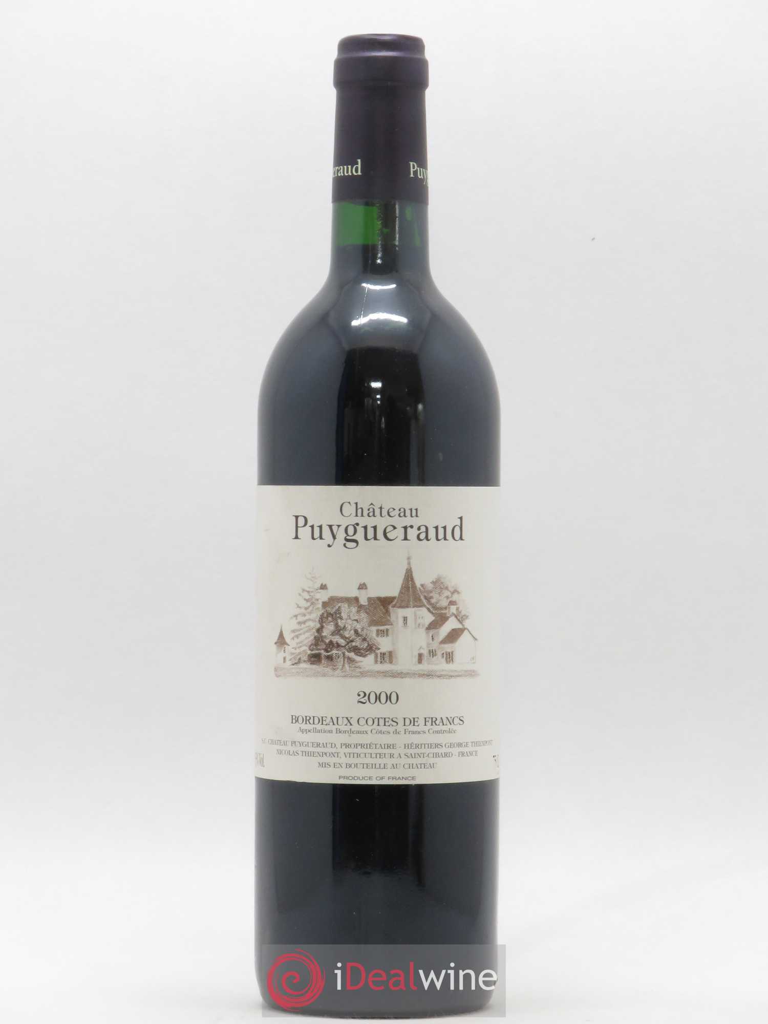 Château Puygueraud 2000 - Lot de 1 bouteille - 0