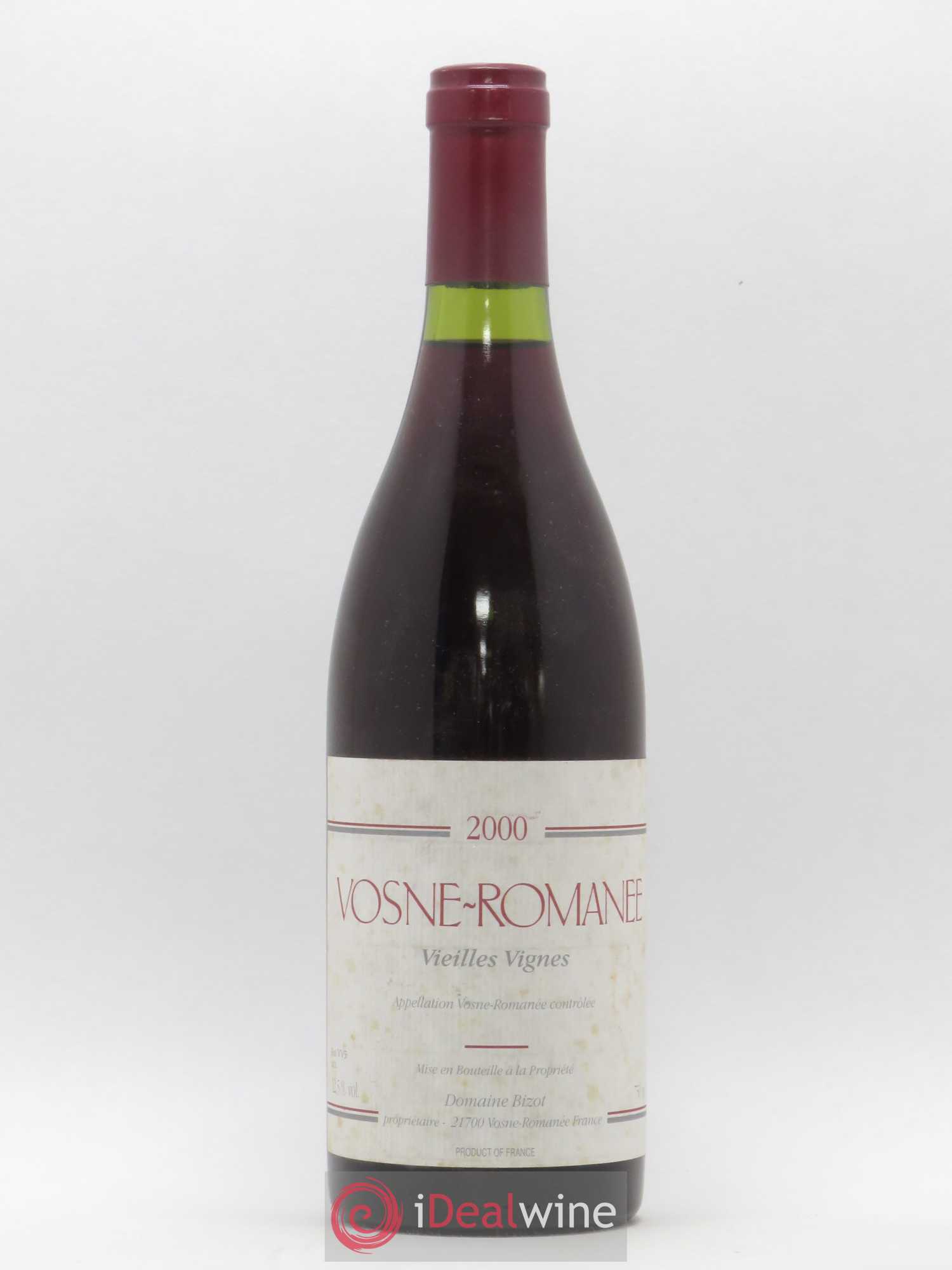 Vosne-Romanée Vieilles Vignes Bizot (Domaine) 2000 - Lot de 1 bouteille - 0