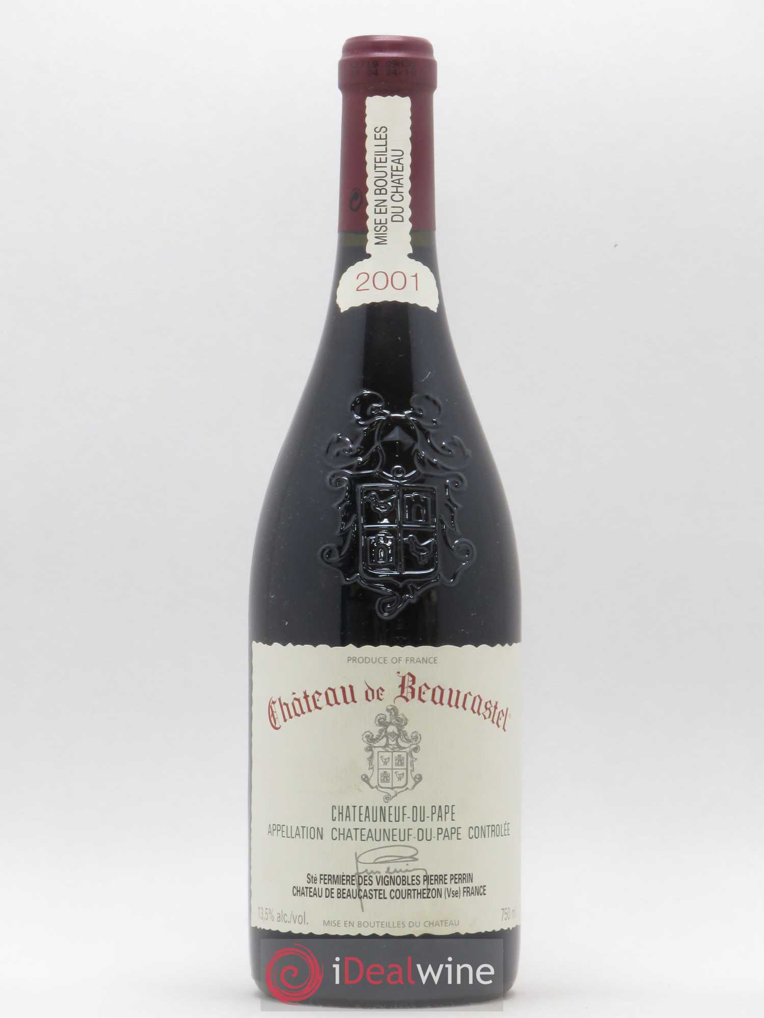 Châteauneuf-du-Pape Château de Beaucastel Famille Perrin 2001 - Lot de 1 bouteille - 0
