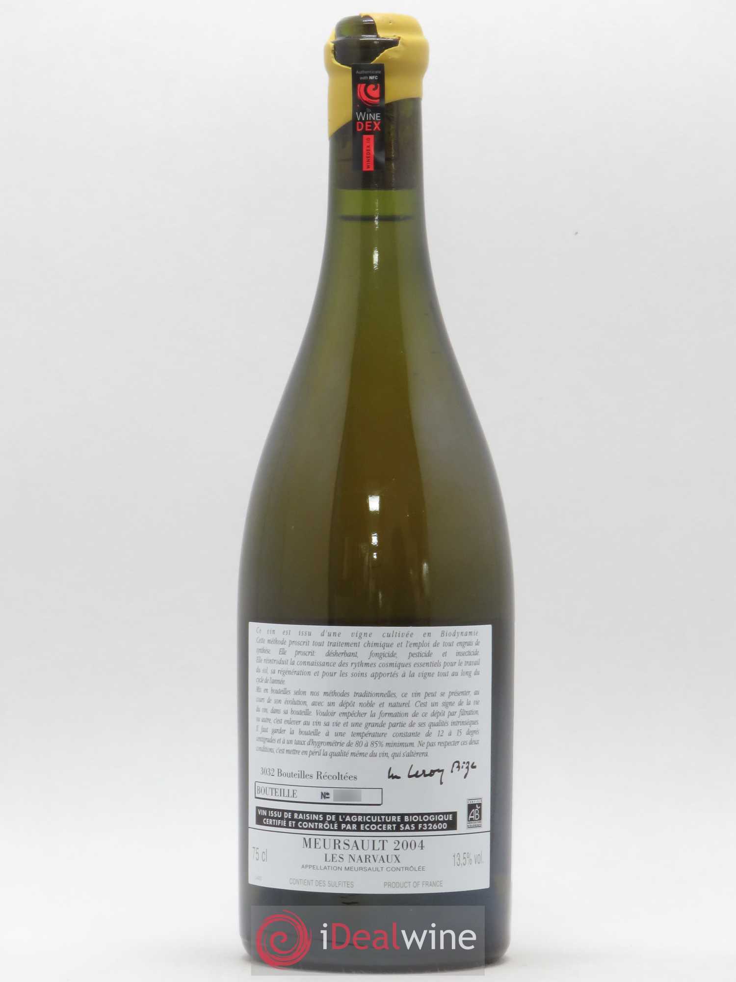Meursault Les Narvaux d'Auvenay (Domaine) 2004 - Lot de 1 bouteille - 1