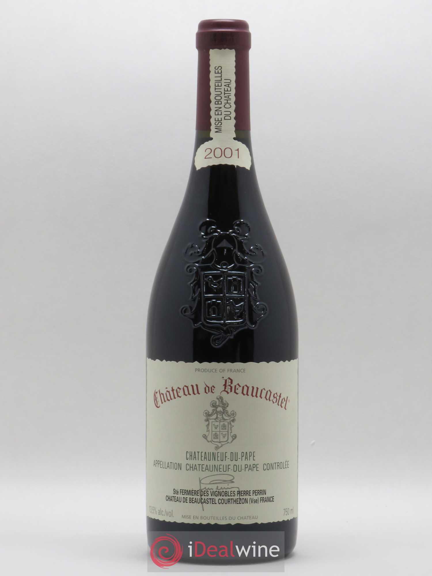 Châteauneuf-du-Pape Château de Beaucastel Famille Perrin 2001 - Lot de 1 bouteille - 0