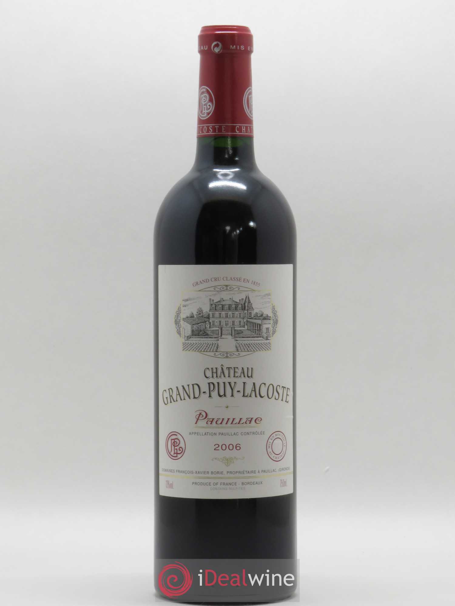 Château Grand Puy Lacoste 5ème Grand Cru Classé 2006 - Lot de 1 bouteille - 0