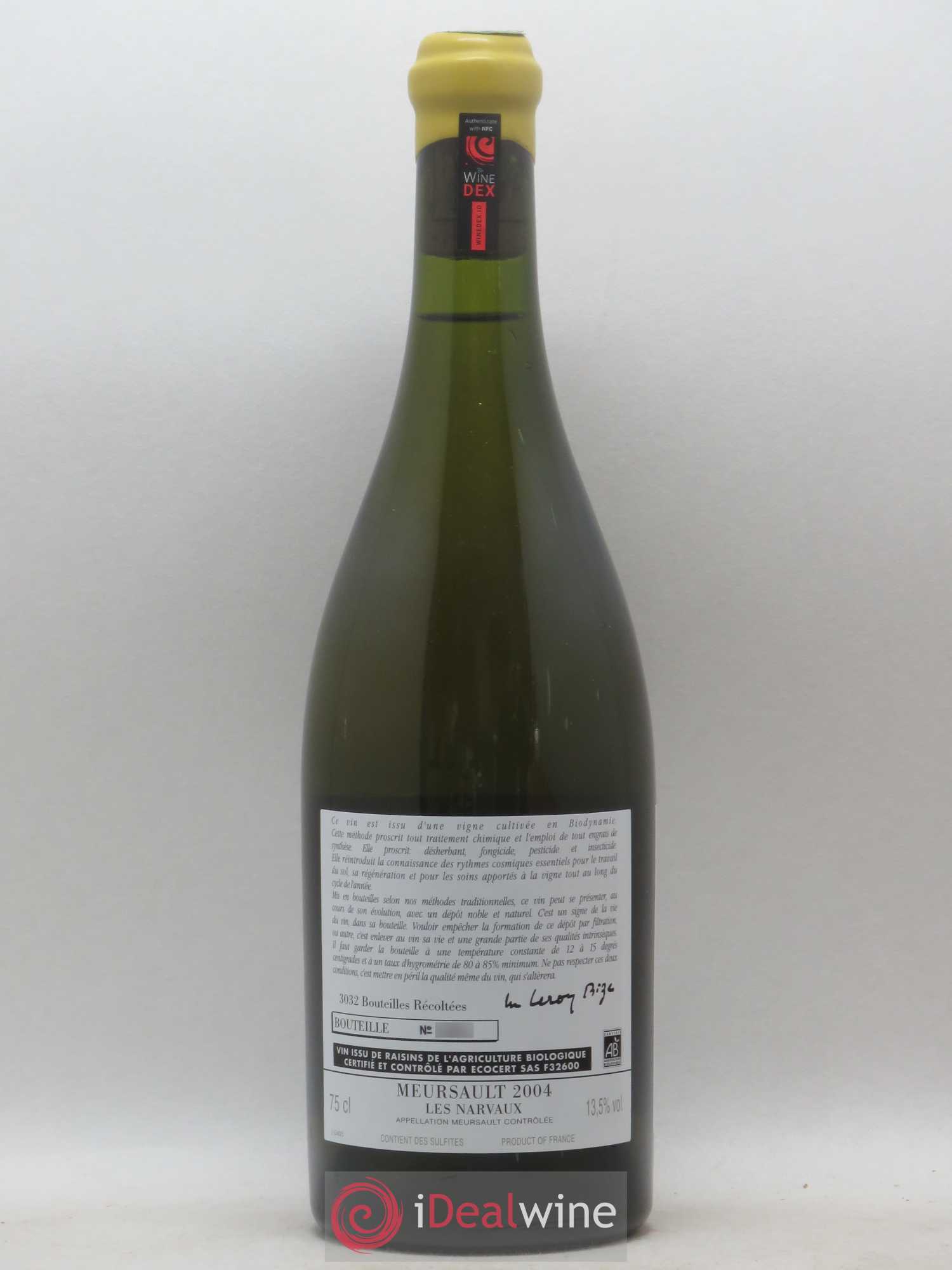Meursault Les Narvaux d'Auvenay (Domaine) 2004 - Lot de 1 bouteille - 1