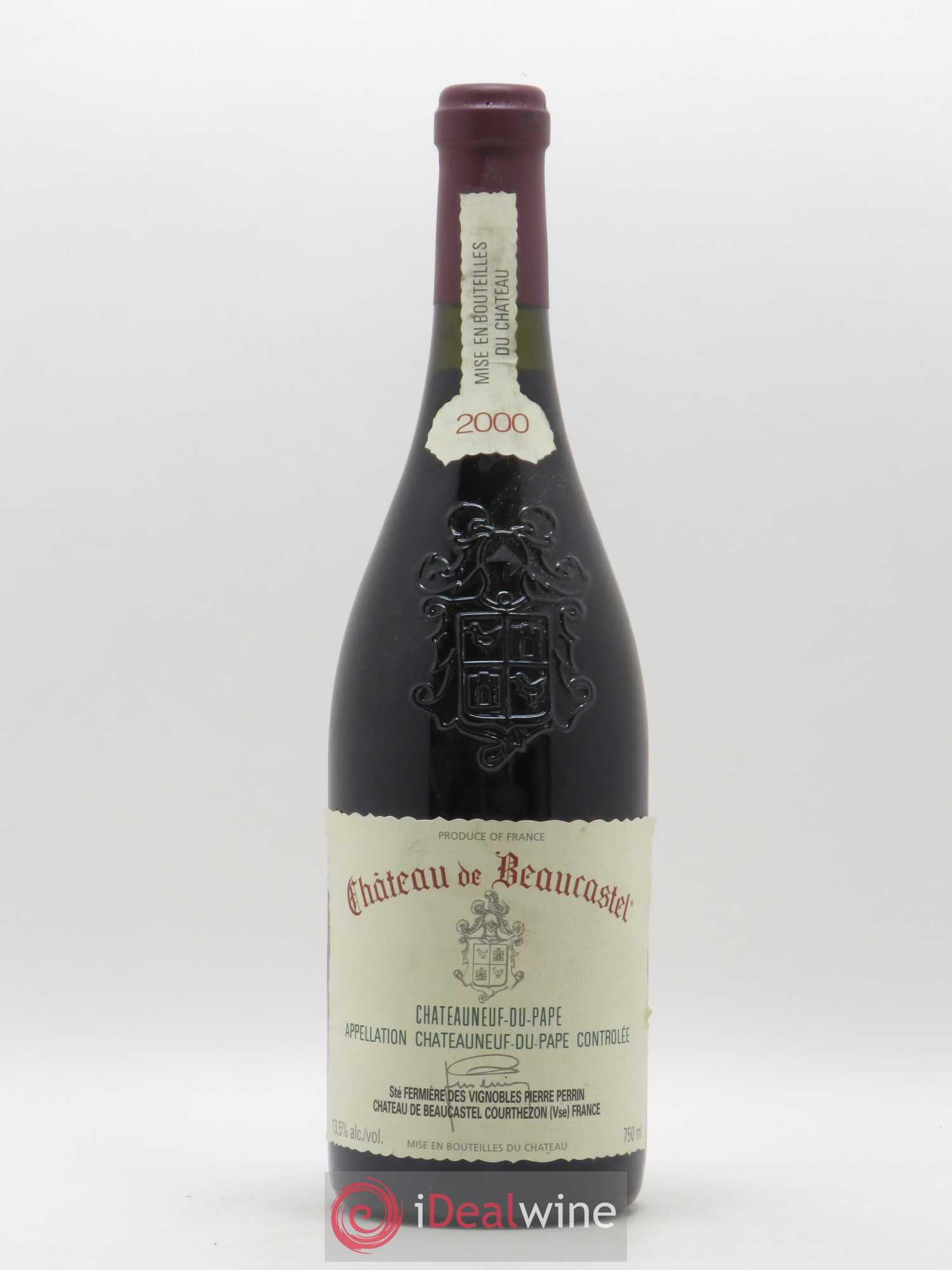 Châteauneuf-du-Pape Château de Beaucastel Famille Perrin 2000 - Lot de 1 bouteille - 0
