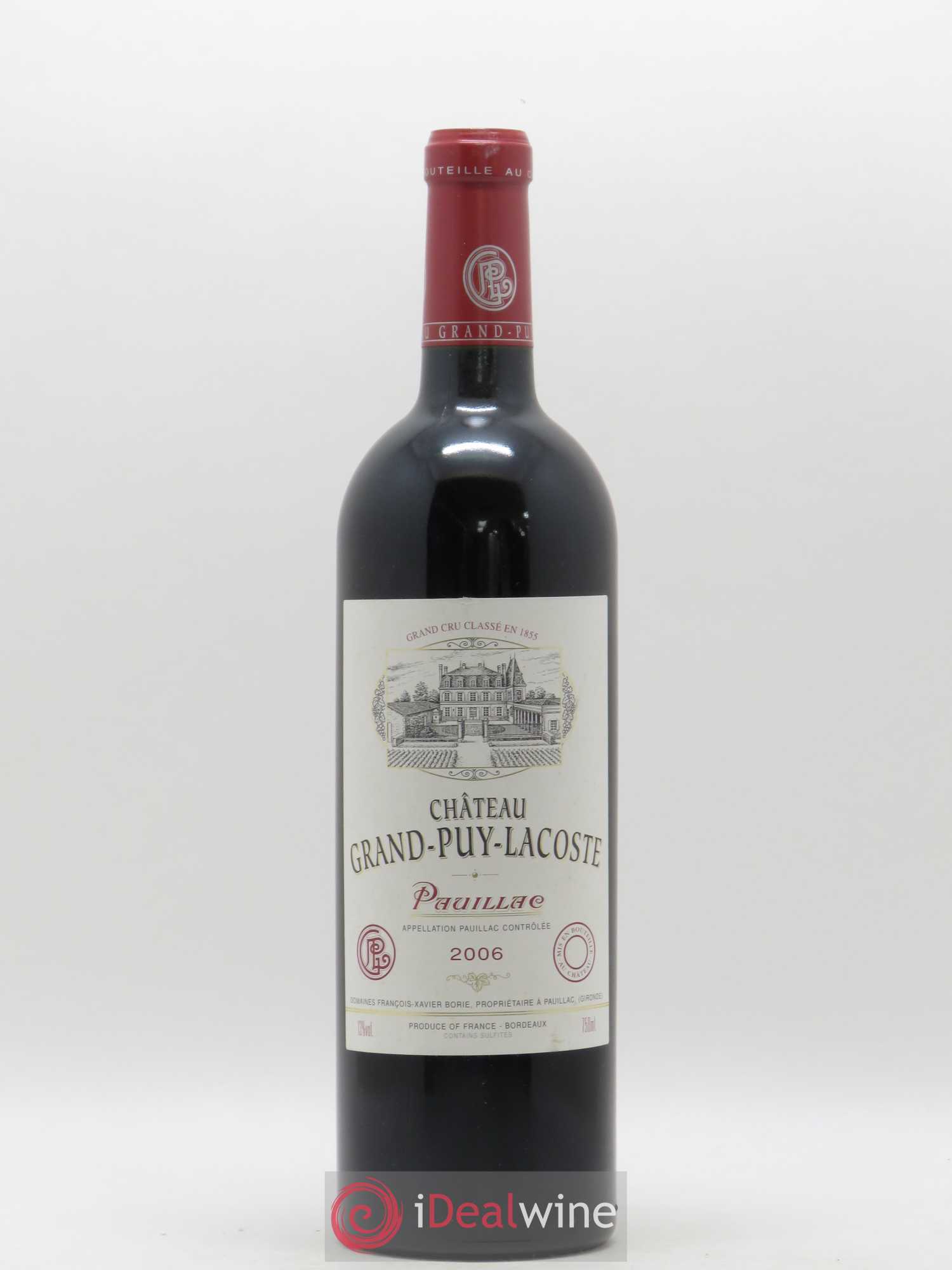 Château Grand Puy Lacoste 5ème Grand Cru Classé 2006 - Lot de 1 bouteille - 0