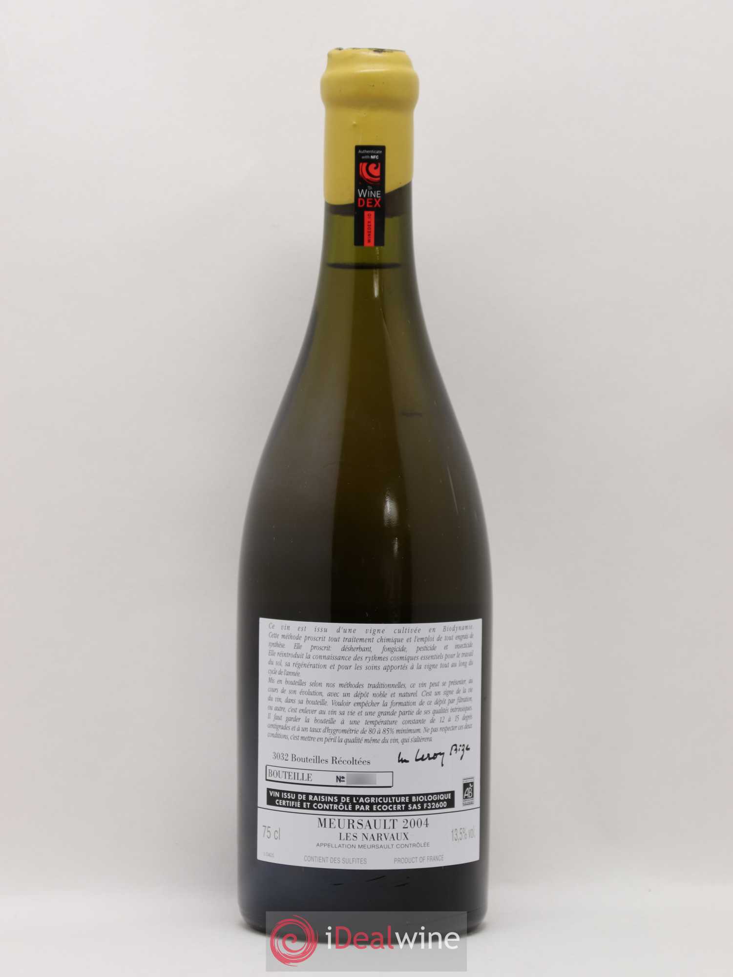 Meursault Les Narvaux d'Auvenay (Domaine) 2004 - Lot de 1 bouteille - 1