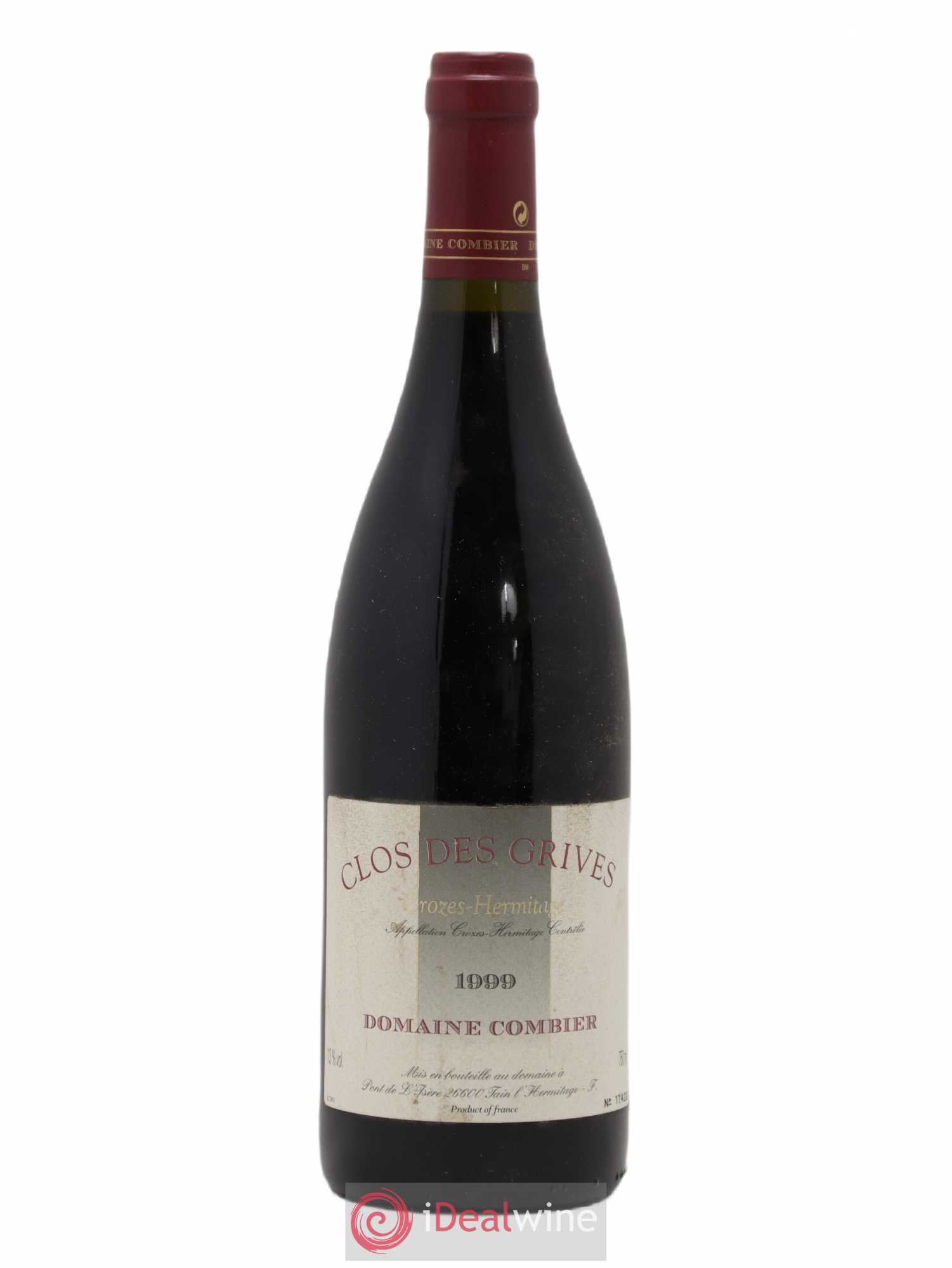 Crozes-Hermitage Clos des Grives Combier 1999 - Lot de 1 bouteille - 0