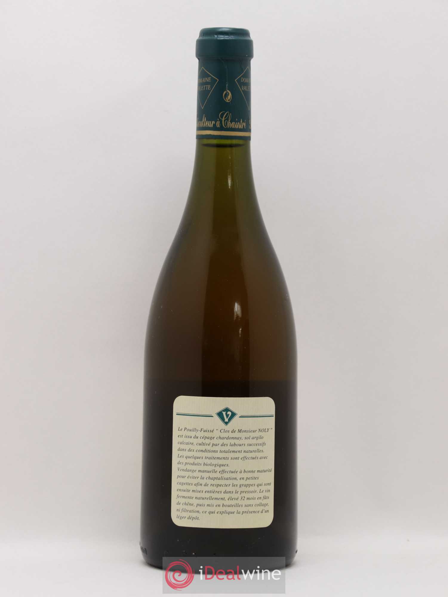 Pouilly-Fuissé Clos de Monsieur Noly Vieilles Vignes Valette (Domaine) 1996 - Lot de 1 bouteille - 1
