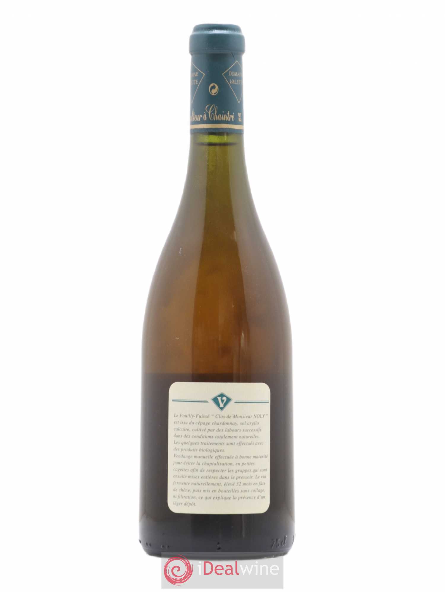 Pouilly-Fuissé Clos de Monsieur Noly Valette (Domaine) Vielles Vignes Reserve 1996 - Posten von 1 Flasche - 1