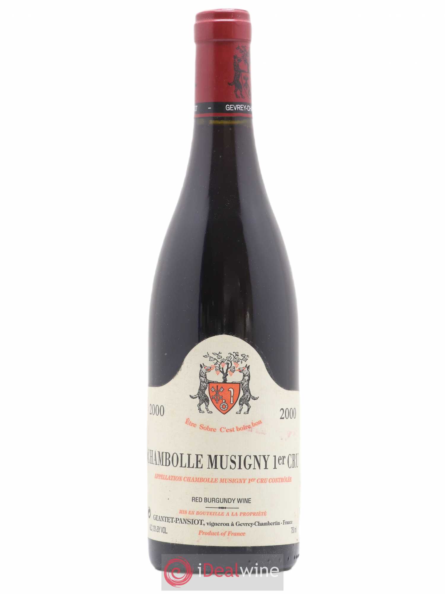 Chambolle-Musigny 1er Cru Geantet-Pansiot 2000 - Lot de 1 bouteille - 0