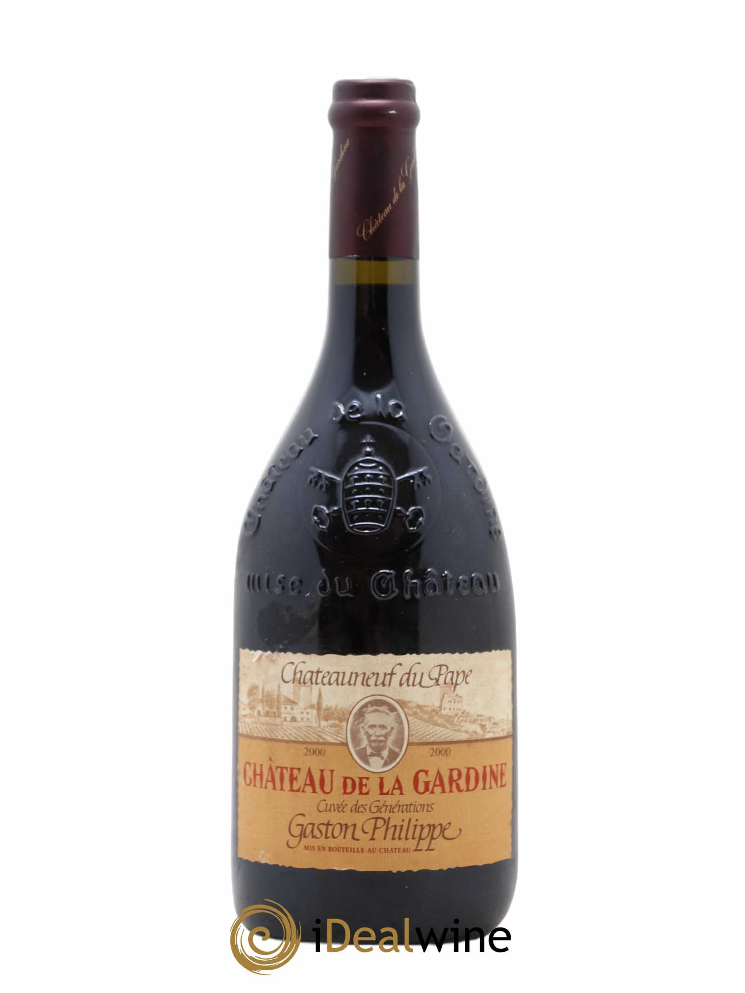 Châteauneuf-du-Pape Château de La Gardine Cuvée des Générations Gaston Philippe Famille Brunel Gaston Philippe 2000 - Lot de 1 bouteille - 0