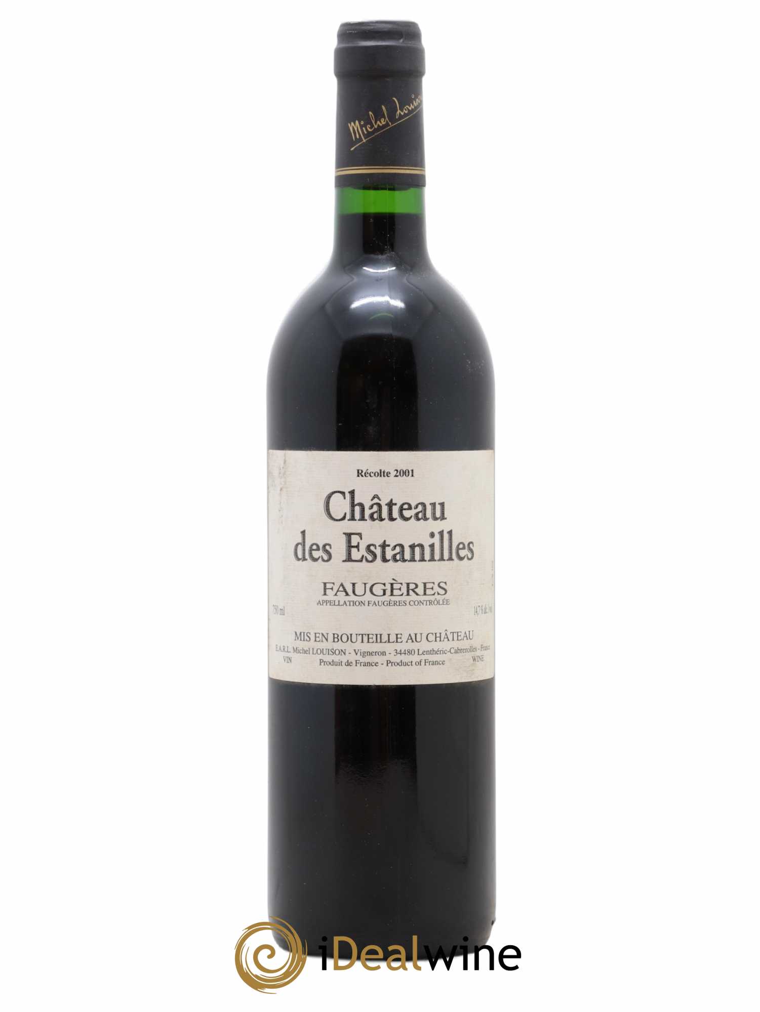 Faugères Château des Estanilles Tradition Michel Louison Cuvée Syrah 2001 - Lot de 1 bouteille - 0