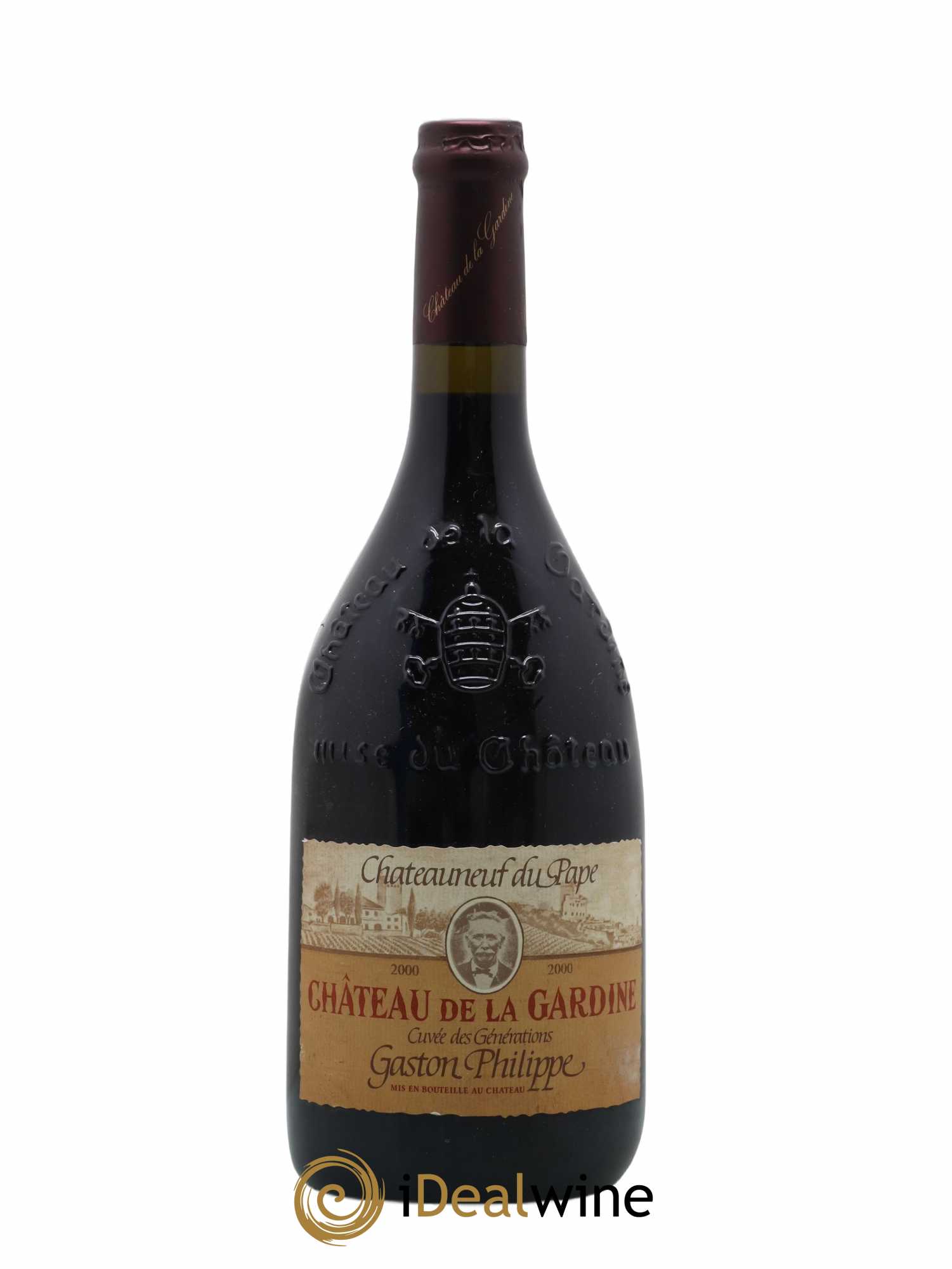 Châteauneuf-du-Pape Château de La Gardine Cuvée des Générations Gaston Philippe Famille Brunel 2000 - Lot de 1 bouteille - 0