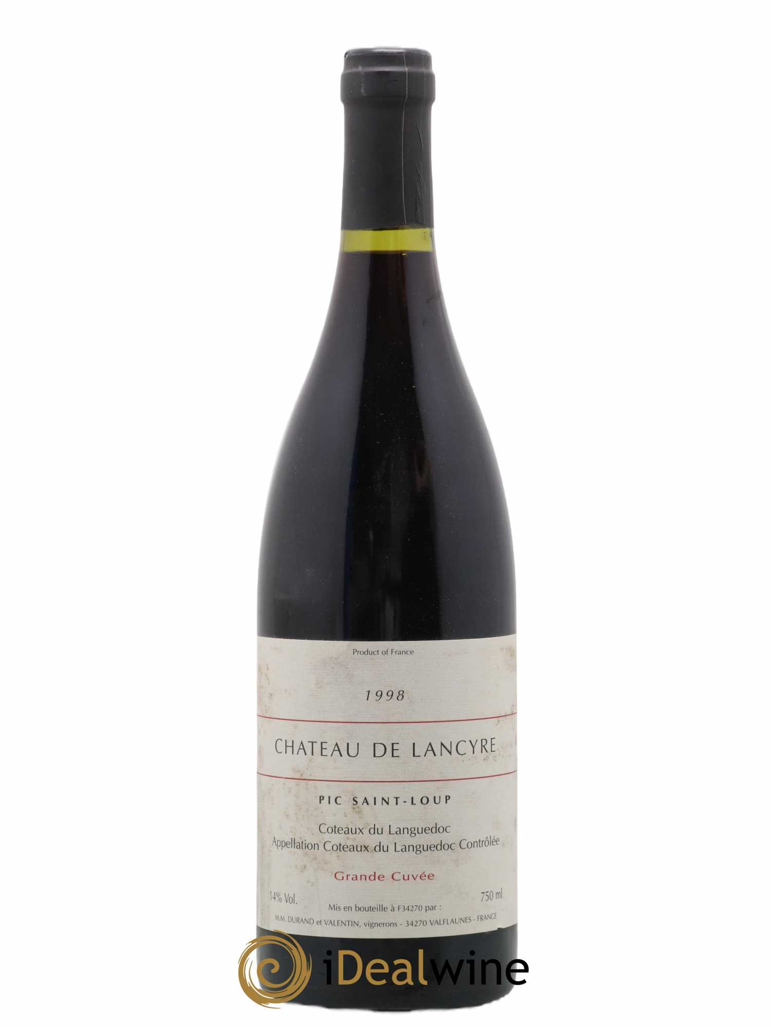 Pic Saint-Loup Château de Lancyre Grande Cuvée Familles Durand et Valentin 1998 - Posten von 1 Flasche - 0