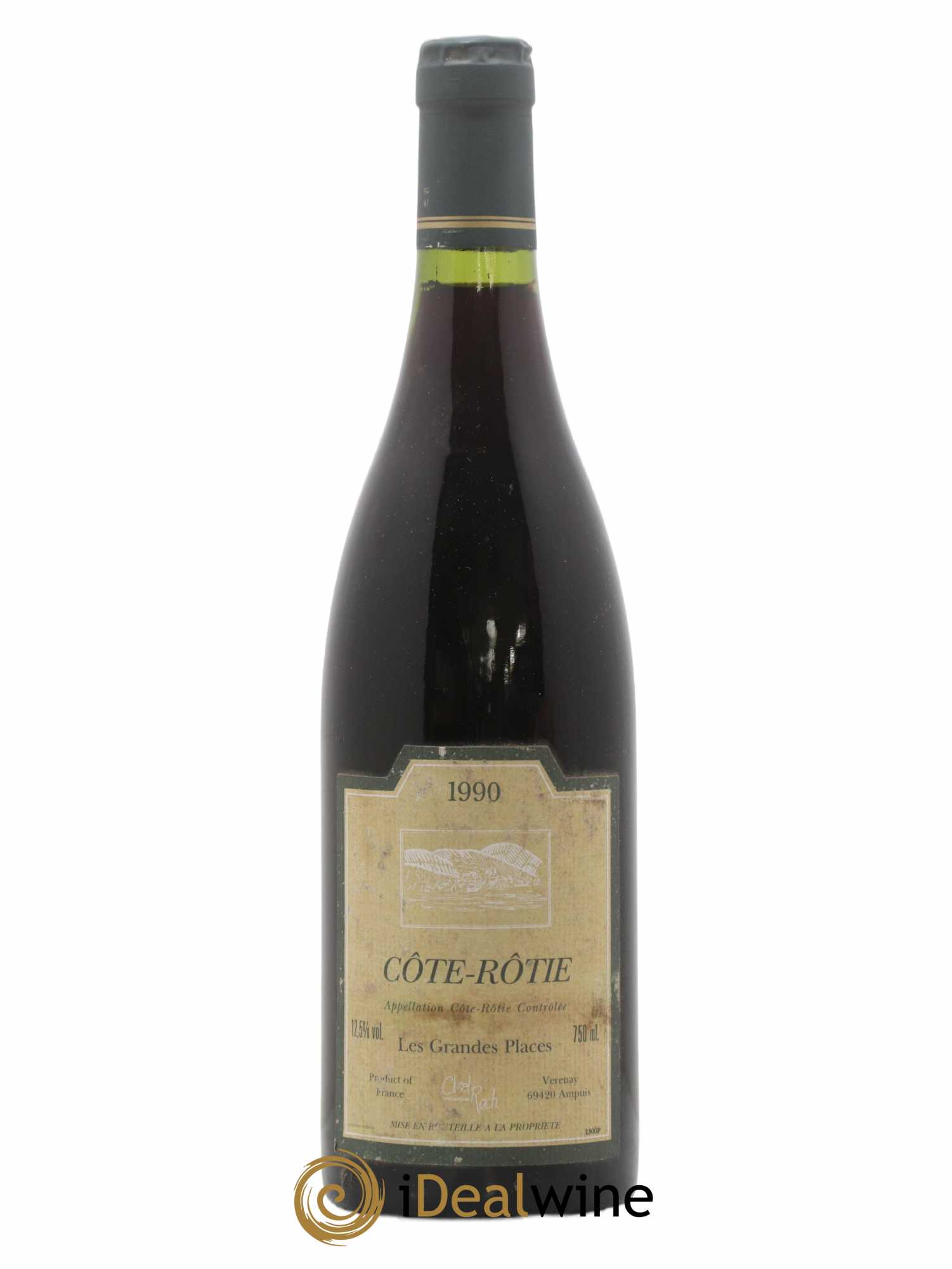 Côte-Rôtie Les Grandes Places Clusel-Roch 1990 - Lot de 1 bouteille - 0
