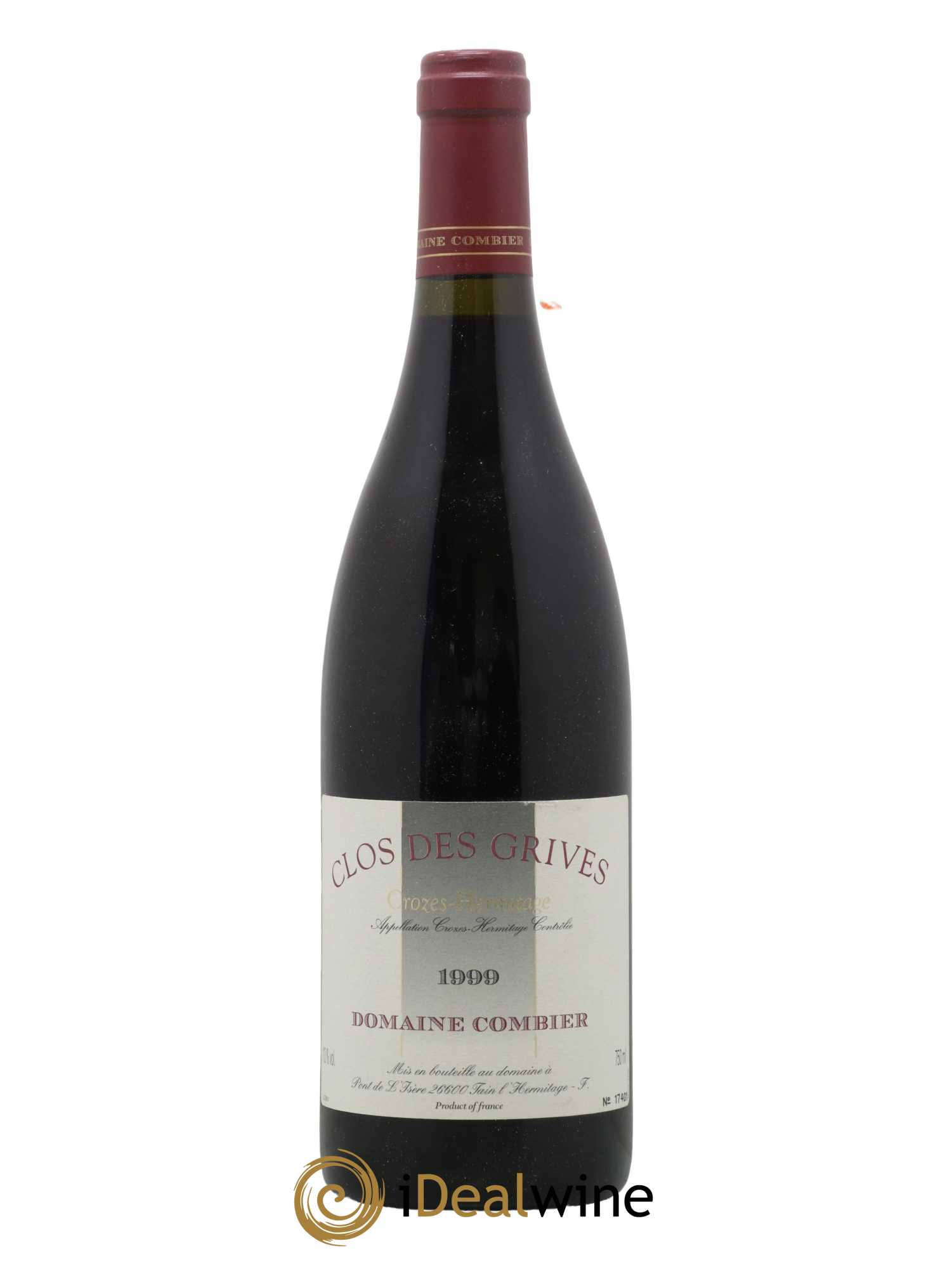 Crozes-Hermitage Clos des Grives Combier 1999 - Lot de 1 bouteille - 0