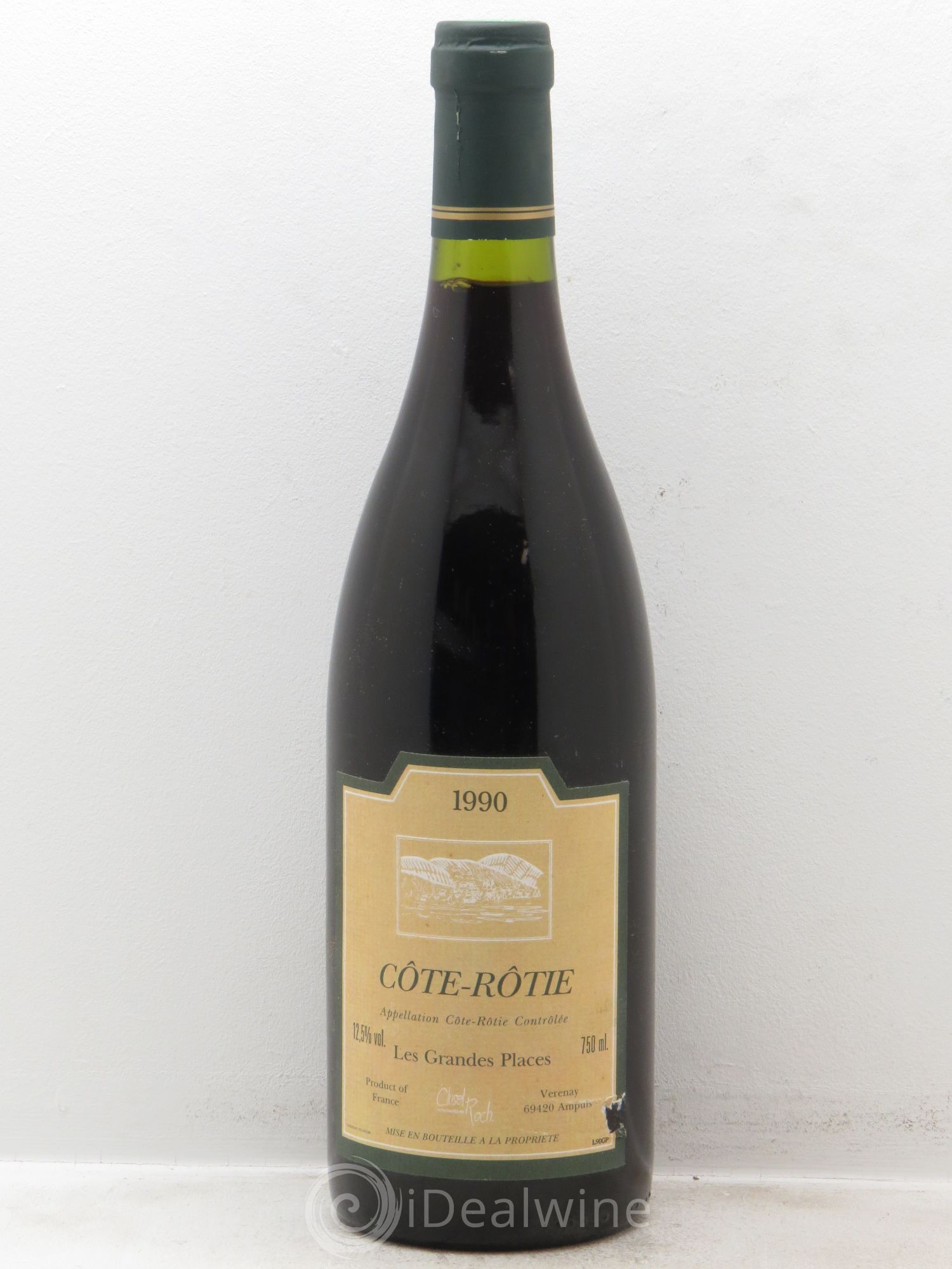 Côte-Rôtie Les Grandes Places Clusel-Roch 1990 - Lot de 1 bouteille - 0