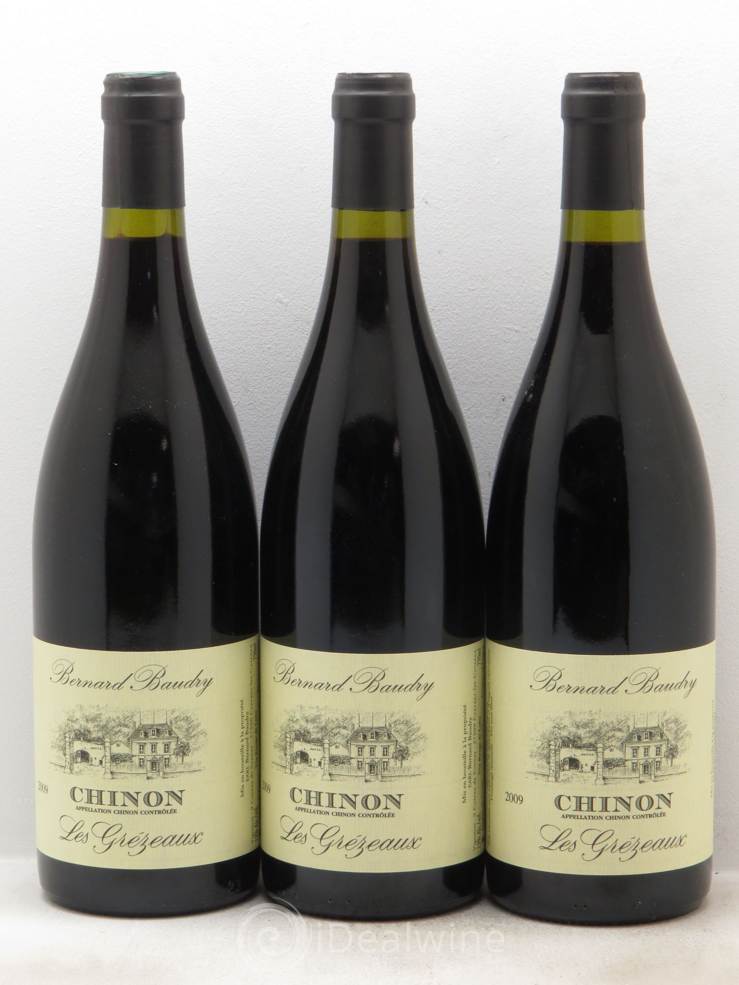 Chinon Bernard Baudry "Les Grézeaux" 2009 - Lot de 3 bouteilles - 0