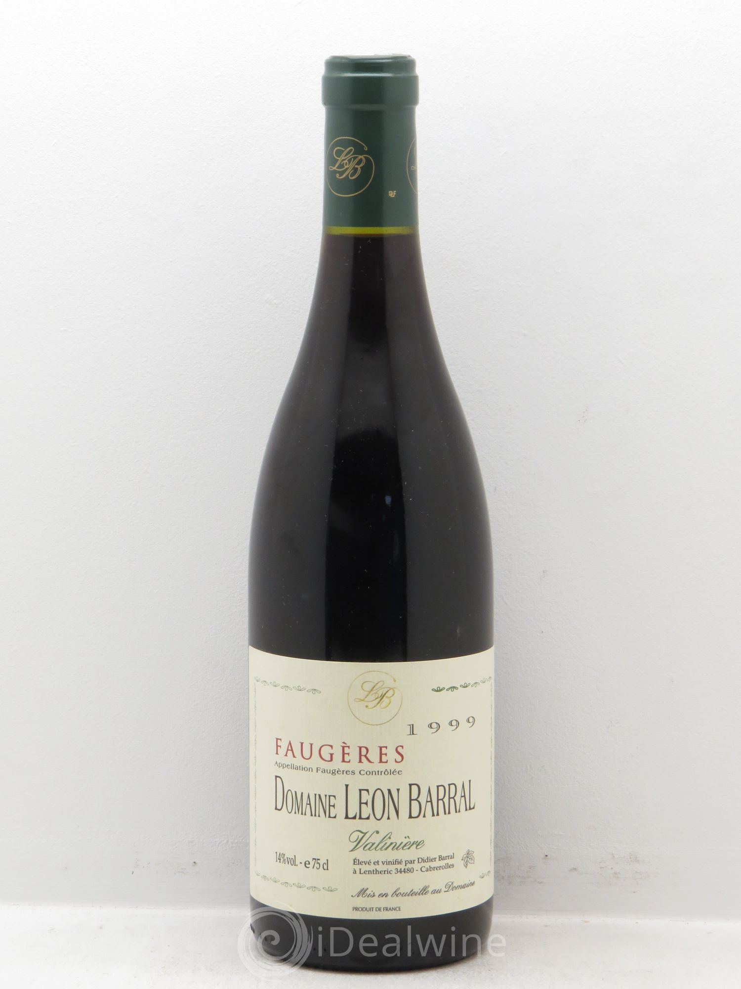 Faugères Valinière Domaine Léon Barral Didier Barral 1999 - Lot de 1 bouteille - 0