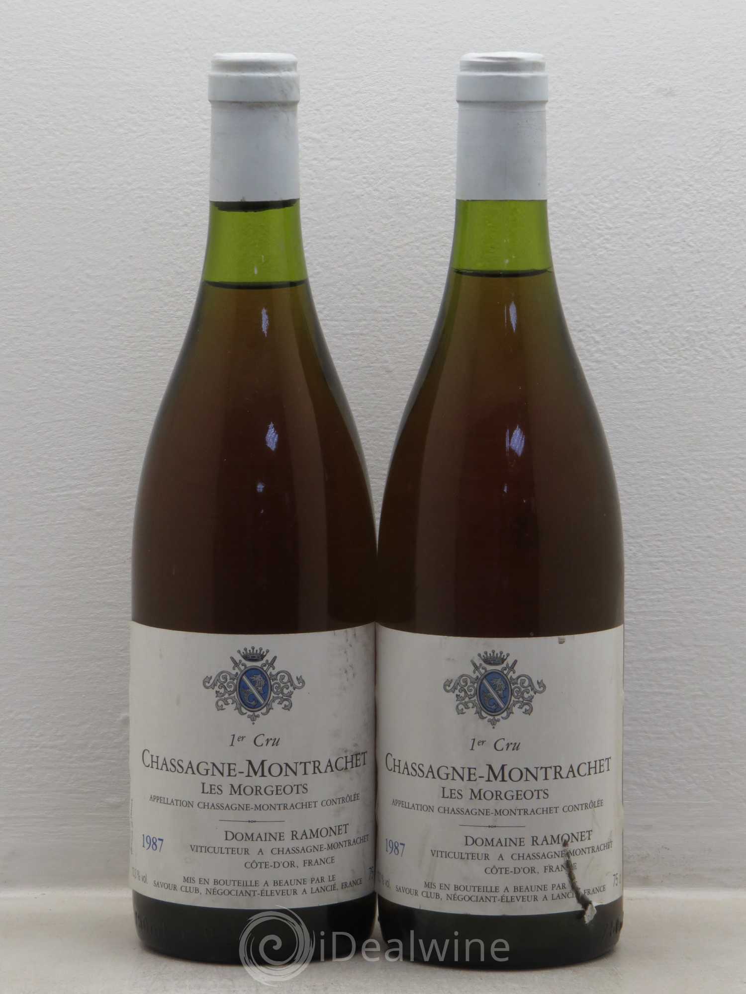 Chassagne-Montrachet 1er Cru Morgeot Ramonet (Domaine) 1987 - Lot de 2 bouteilles - 0