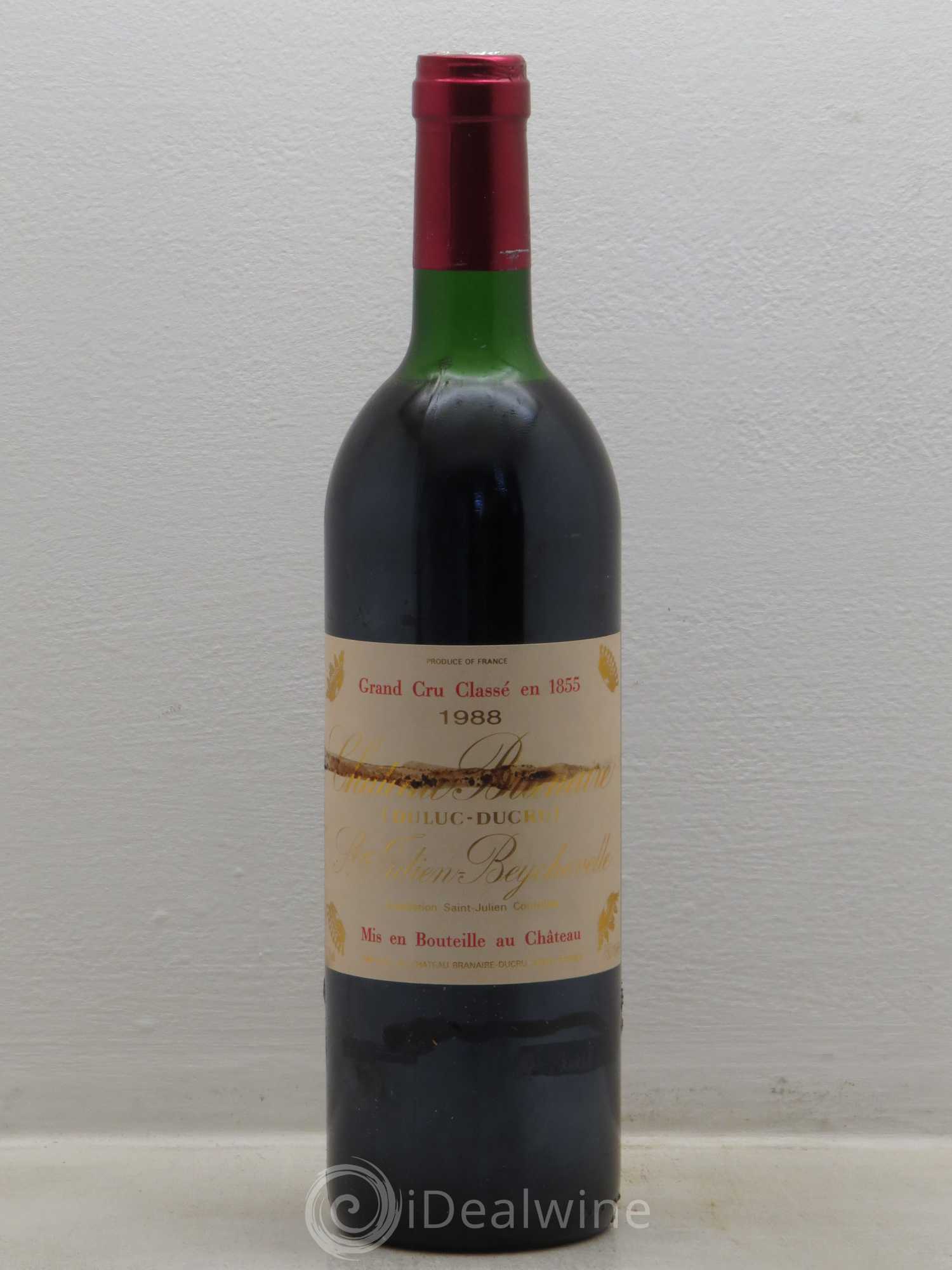 Château Branaire Ducru 4ème Grand Cru Classé 1988 - Lot de 6 bouteilles - 0