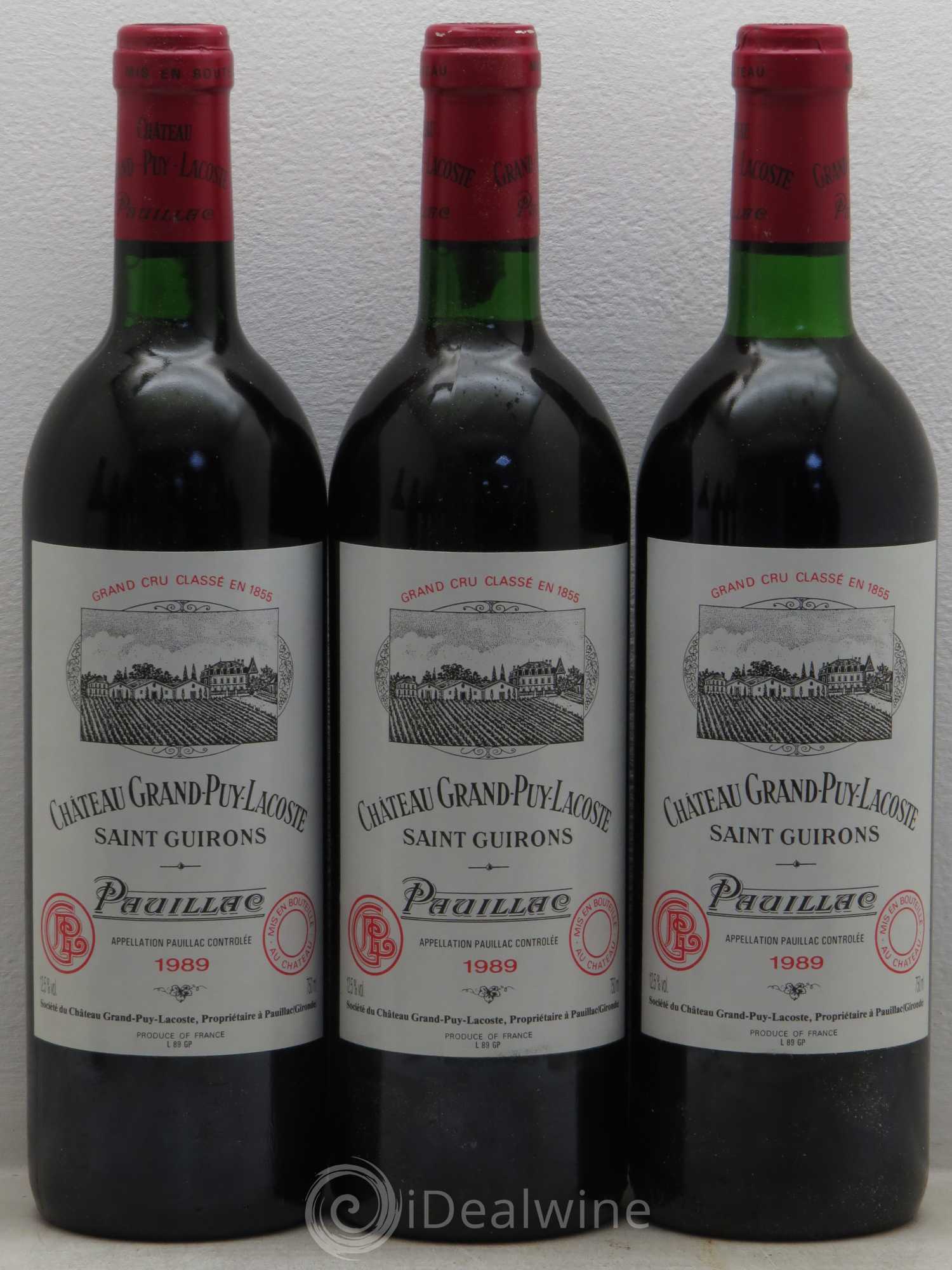 Château Grand Puy Lacoste 5ème Grand Cru Classé 1989 - Lot de 12 bouteilles - 2