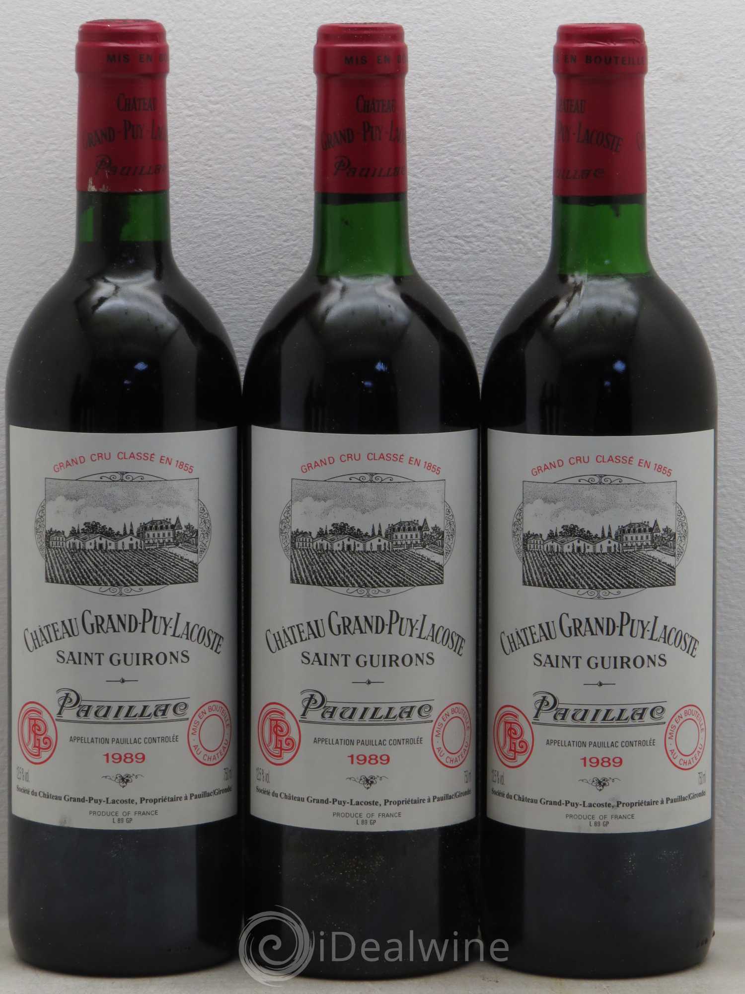 Château Grand Puy Lacoste 5ème Grand Cru Classé 1989 - Lot de 12 bouteilles - 3