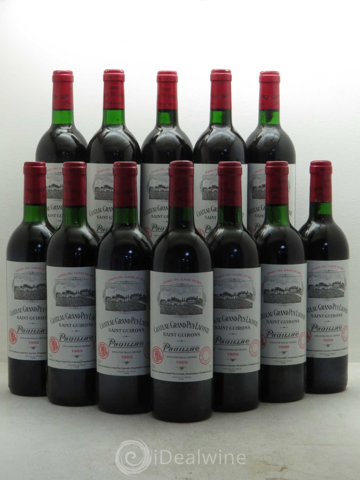 Château Grand Puy Lacoste 5ème Grand Cru Classé 1989 - Lot de 12 bouteilles - 0