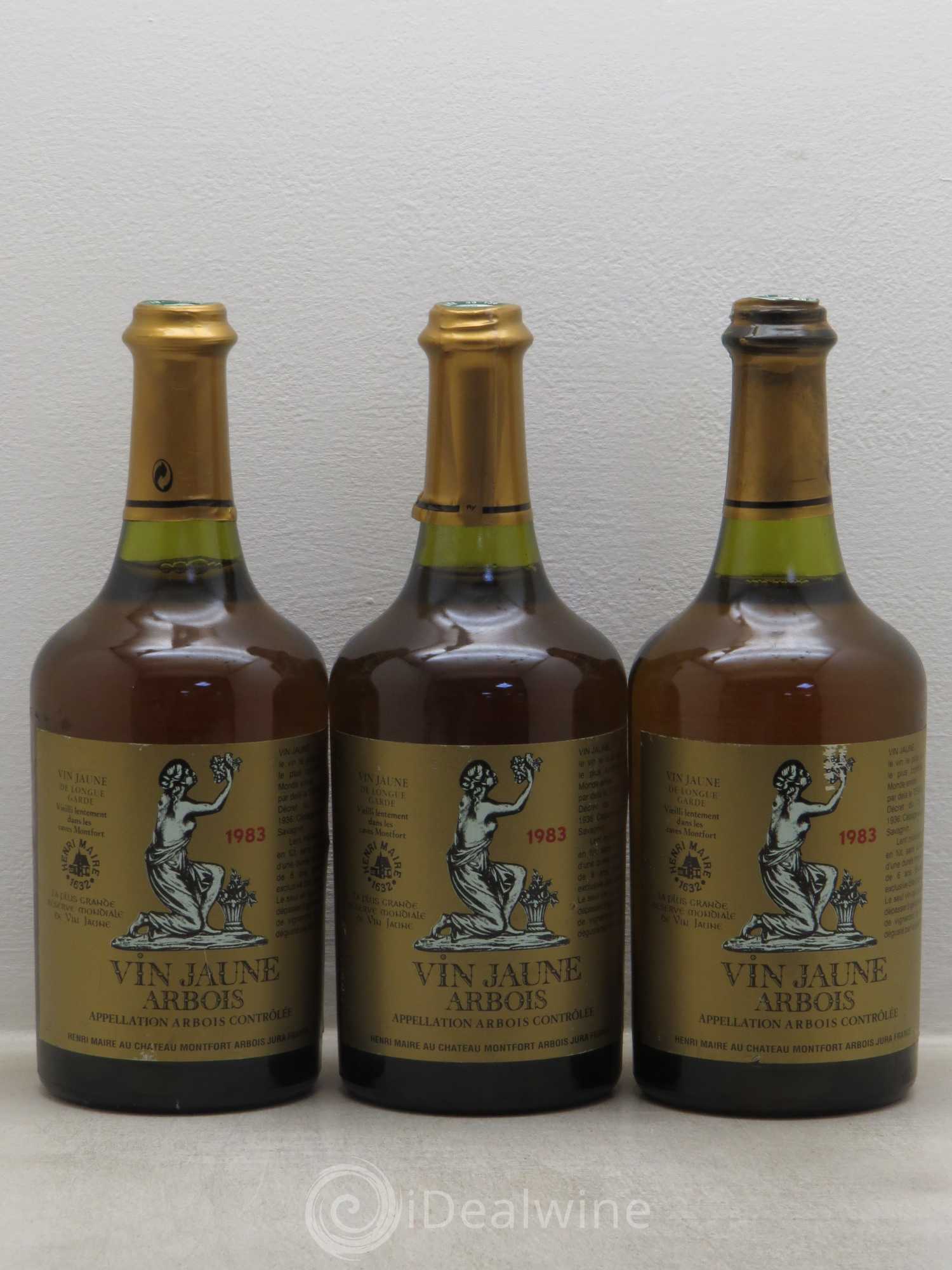 Arbois Vin Jaune Arbois Henri Maire 1983 - Lotto di 3 bottiglie - 0