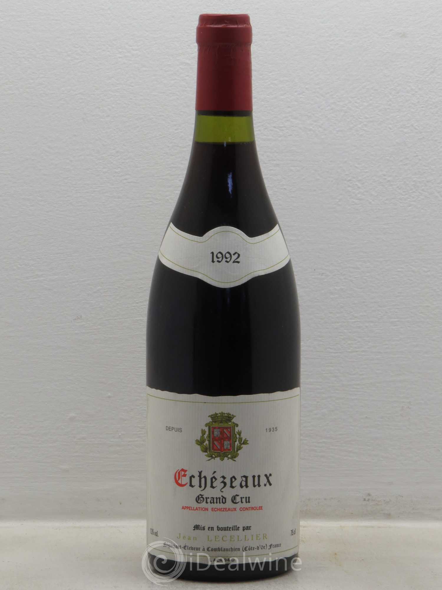 Echezeaux Grand Cru Lecellier 1992 - Lot de 1 bouteille - 0