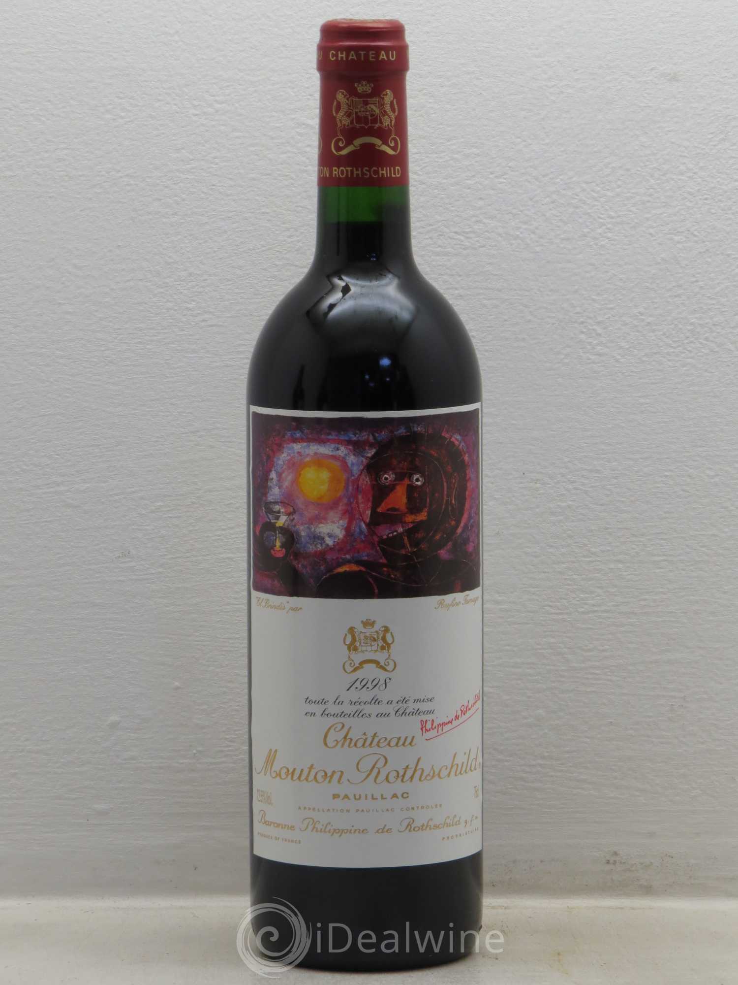 Caisse Duclot 9 btes 1 Latour, 1 Lafite Rothschild, 1 Haut Brion, 1 Margaux, 1 Mouton Rothschild, 1 Petrus, 1 Cheval Blanc, 1 Ausone, 1 Mission Haut Brion 1998 - Posten von 1 Flasche - 5