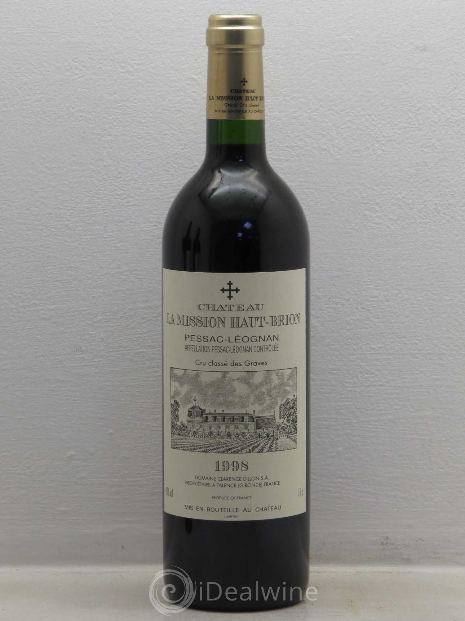 Caisse Duclot 9 btes 1 Latour, 1 Lafite Rothschild, 1 Haut Brion, 1 Margaux, 1 Mouton Rothschild, 1 Petrus, 1 Cheval Blanc, 1 Ausone, 1 Mission Haut Brion 1998 - Posten von 1 Flasche - 9