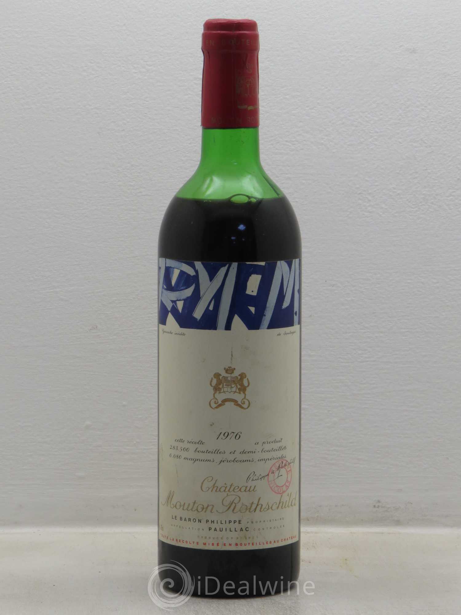 Château Mouton Rothschild 1er Grand Cru Classé Tampon Nicolas 1976 - Lot de 1 bouteille - 0