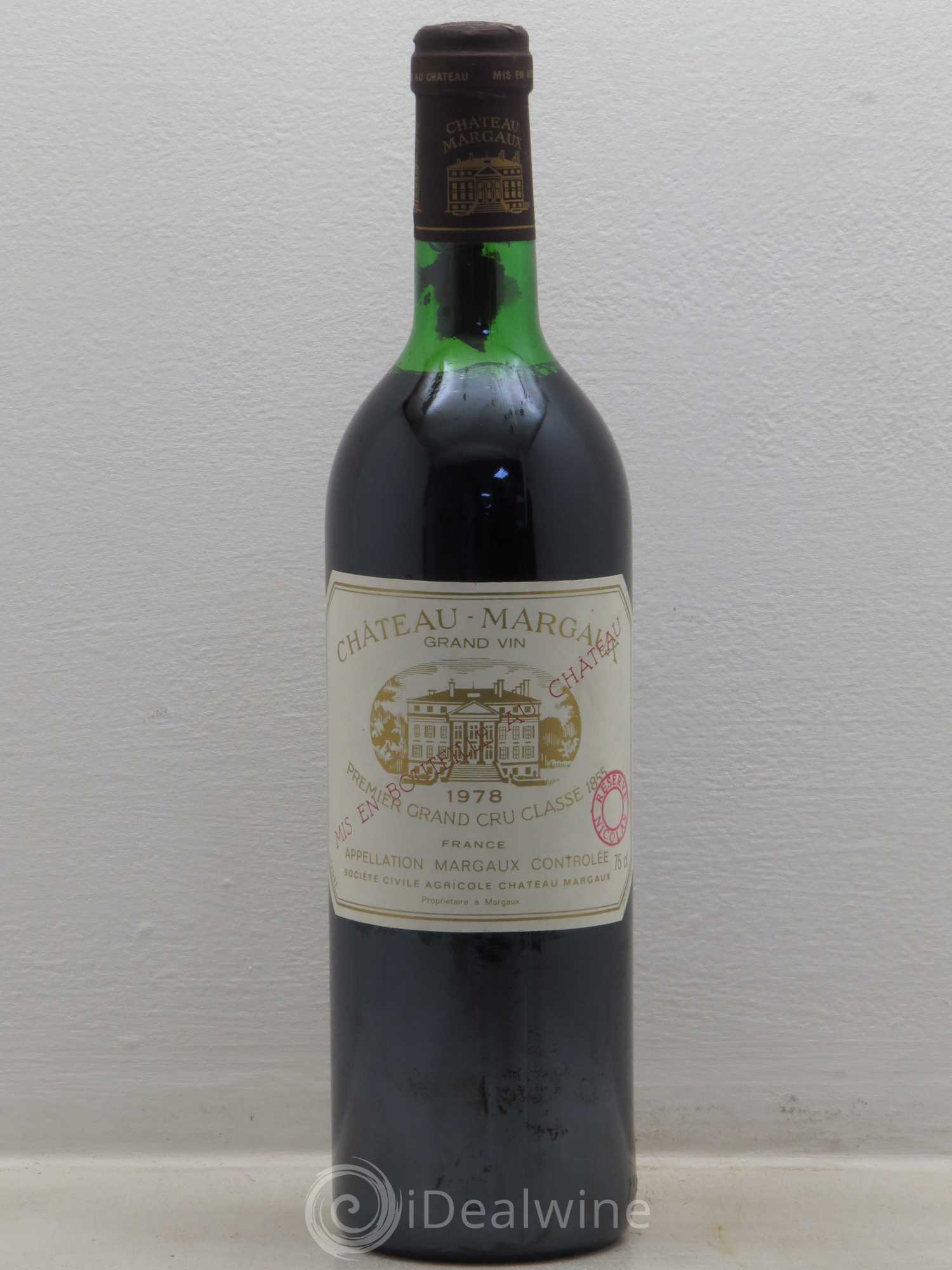 Château Margaux 1er Grand Cru Classé Tampon Nicolas 1978 - Lot de 1 bouteille - 0