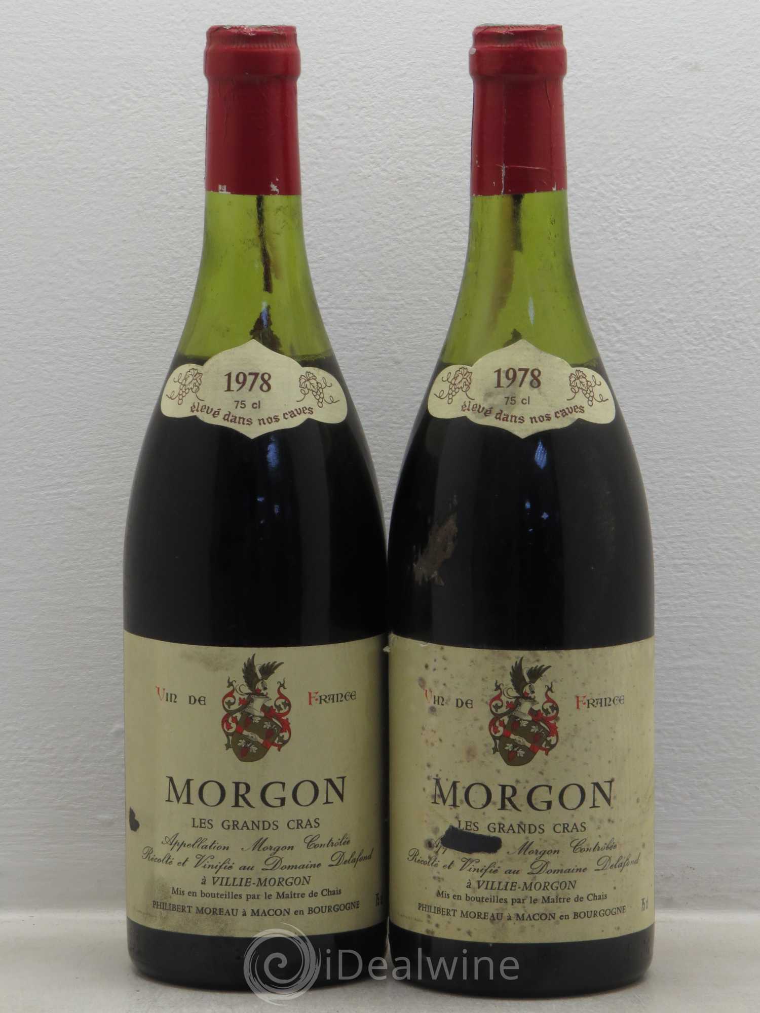 Morgon Delafond Les grands Cras 1978 - Posten von 2 Flaschen - 0