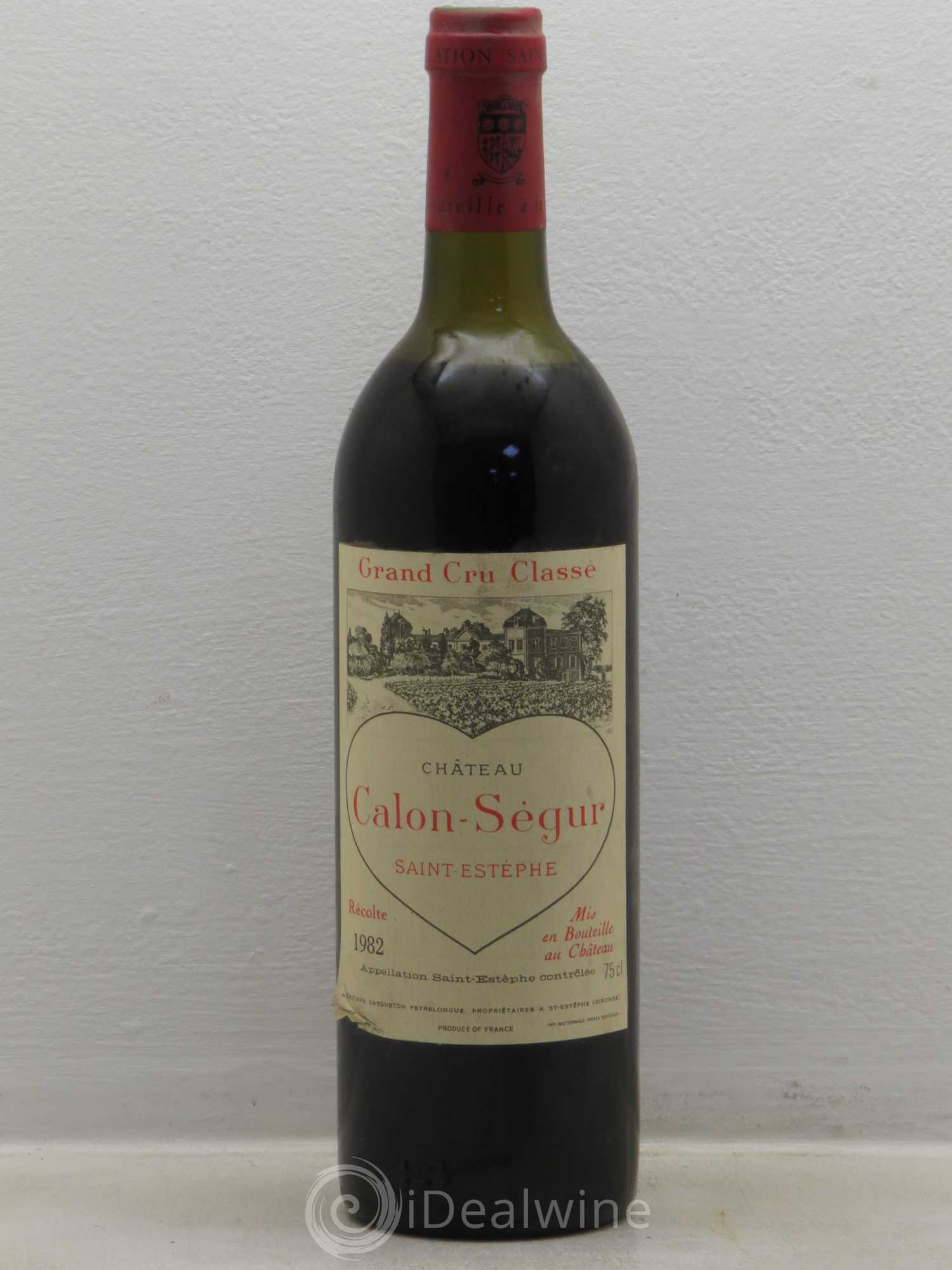 Château Calon Ségur 3ème Grand Cru Classé 1982 - Lot de 1 bouteille - 0