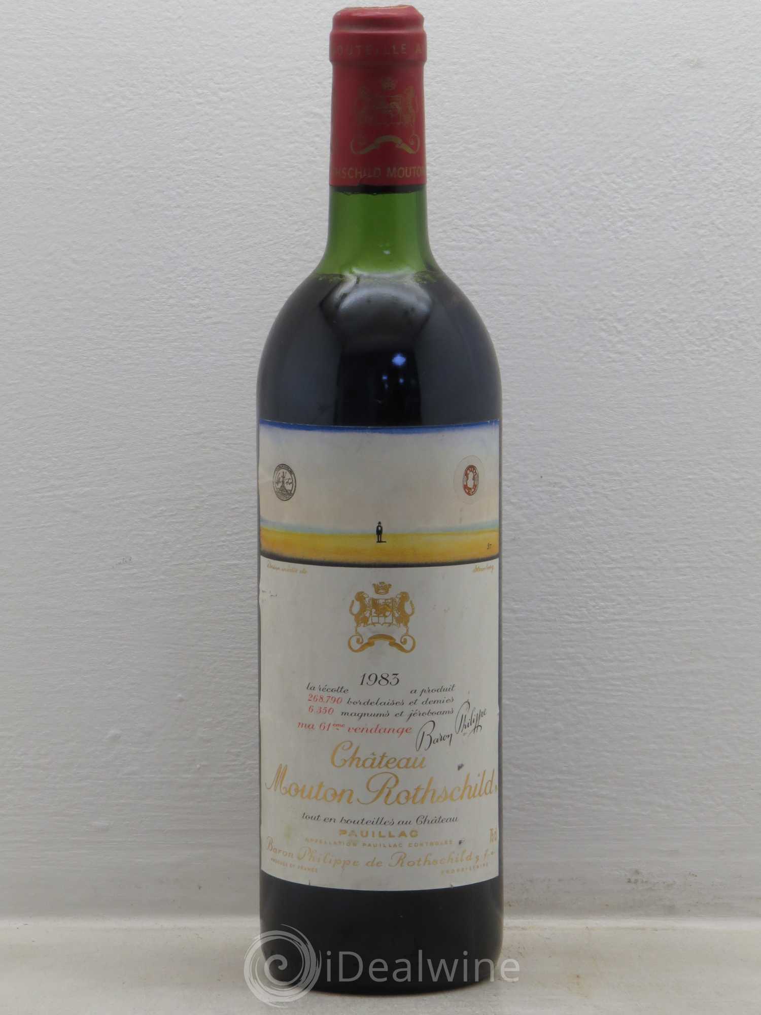 Château Mouton Rothschild 1er Grand Cru Classé 1983 - Lot de 1 bouteille - 0